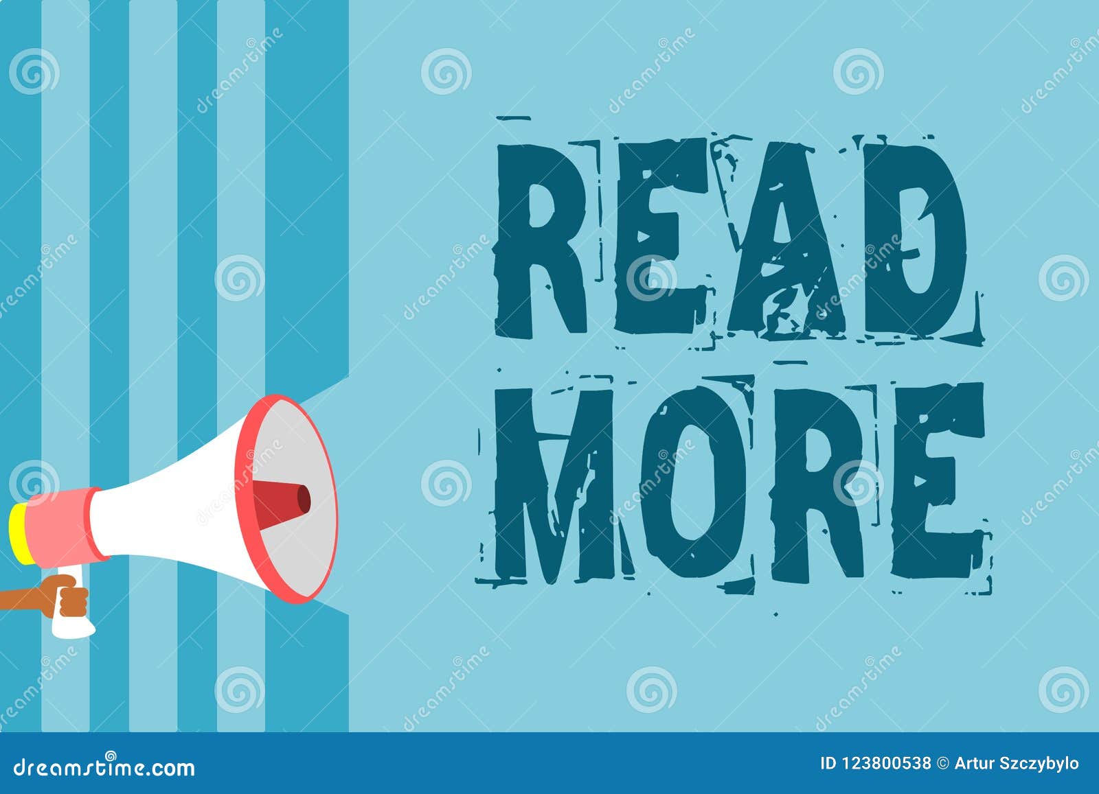 text sign showing read more. conceptual photo provide more time or thorough reading for a specific topic or item megaphone loudspe
