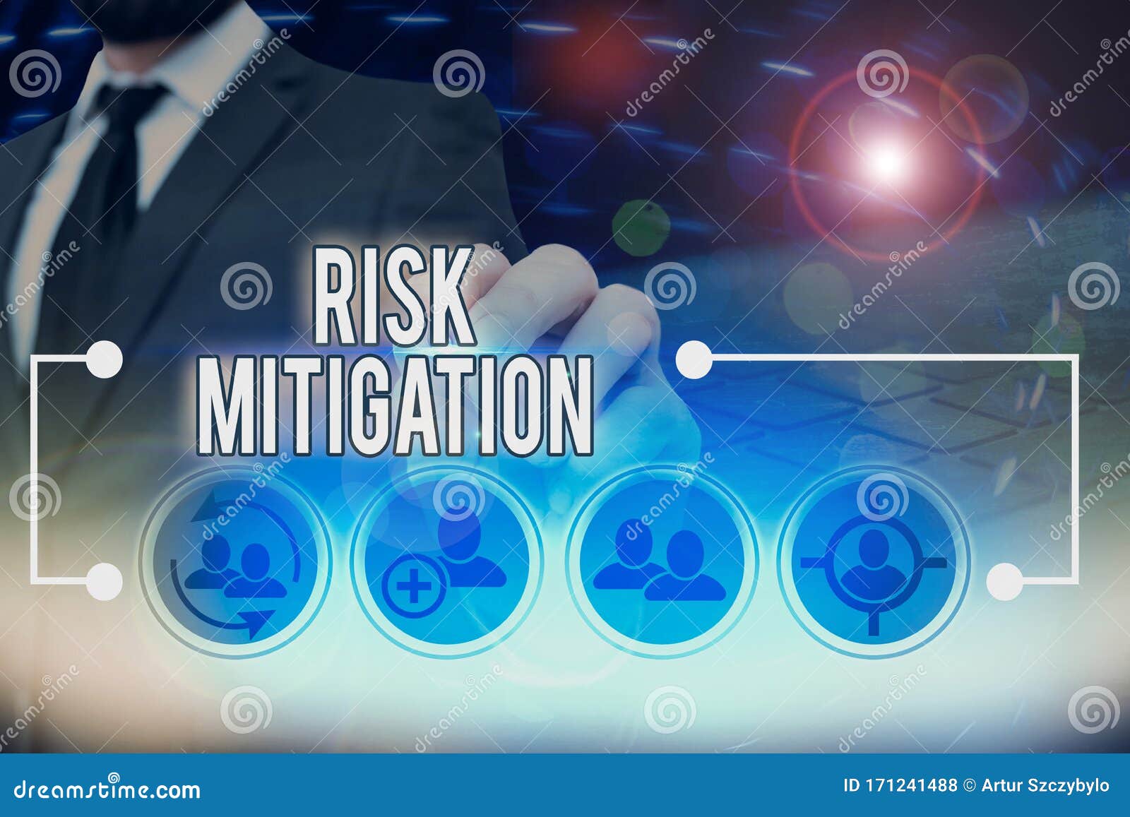 text sign showing risk mitigation. conceptual photo strategy to prepare for and lessen the effects of threats