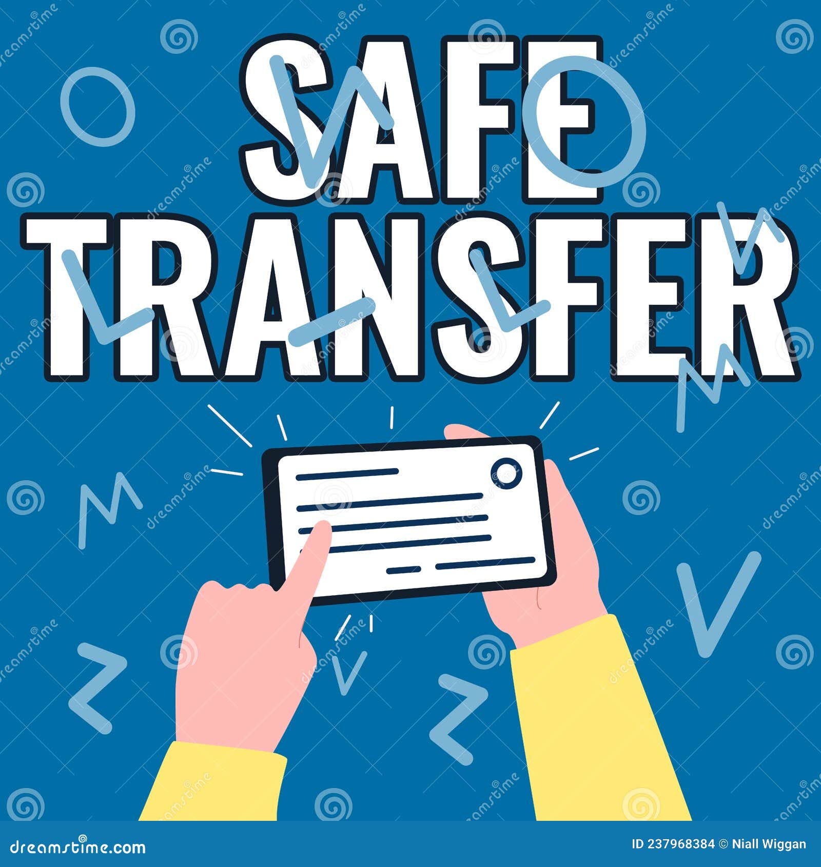 text sign showing safe transfer. internet concept wire transfers electronically not paper based transaction 
