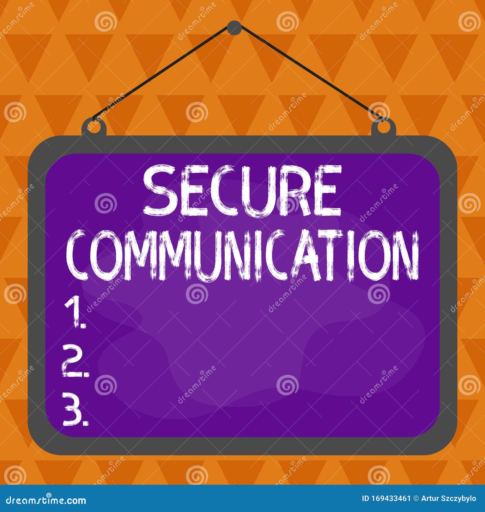 text sign showing secure communication. conceptual photo preventing unauthorized interceptors from accessing