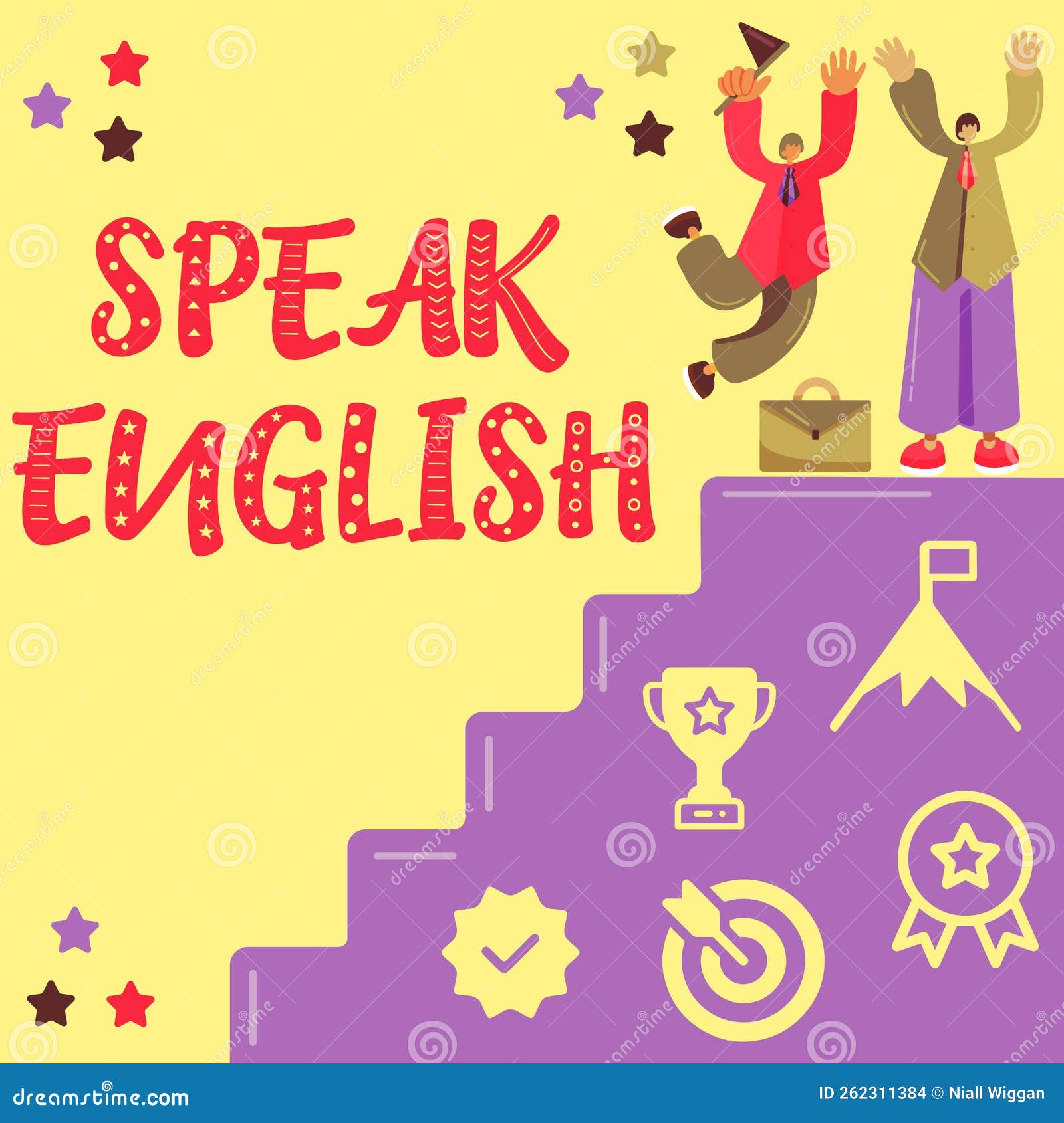 text sign showing speak english. business showcase study another foreign language online verbal courses