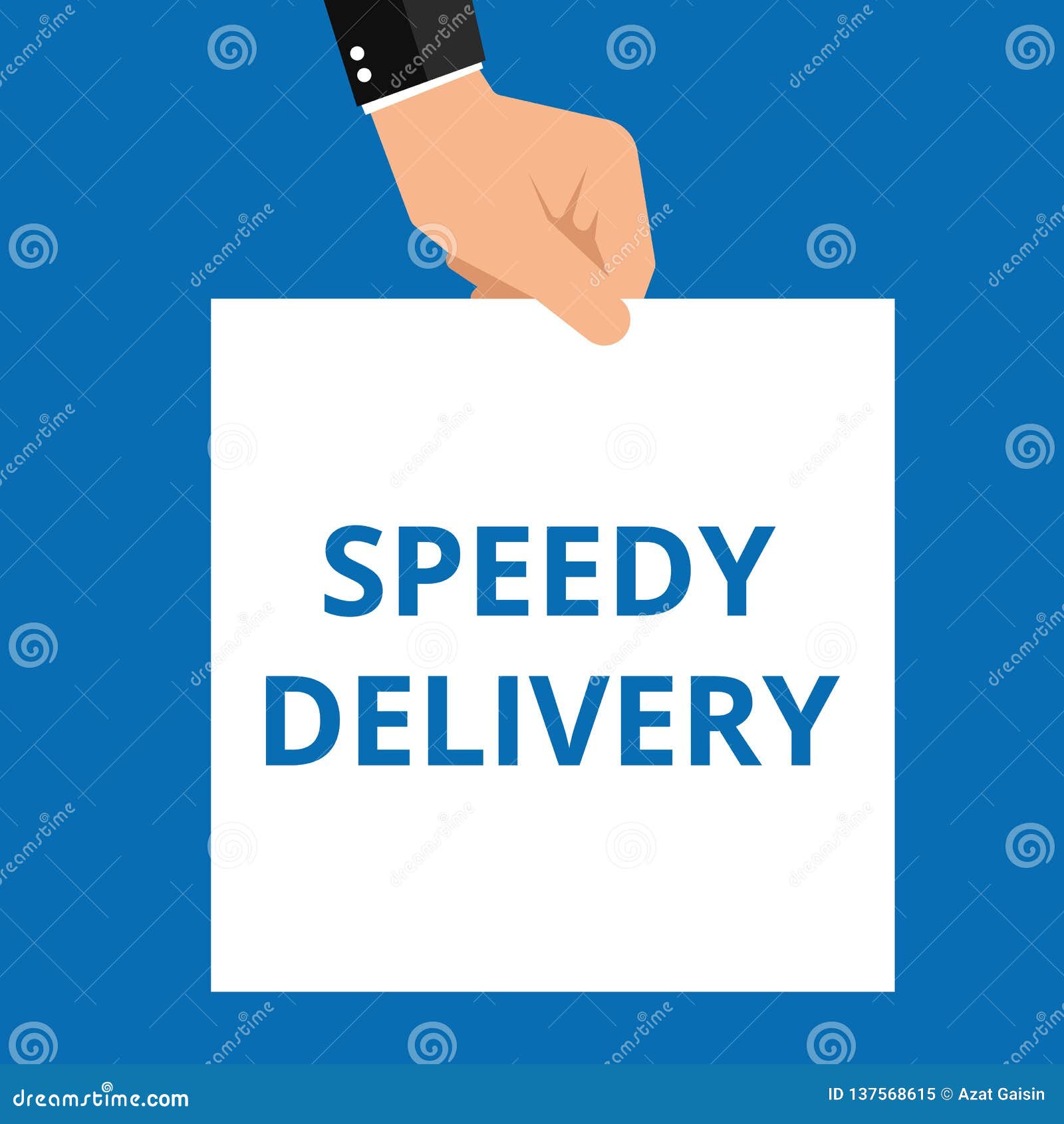 Text Sign Showing Speedy Delivery Stock Illustration - Illustration of move, freight: 137568615