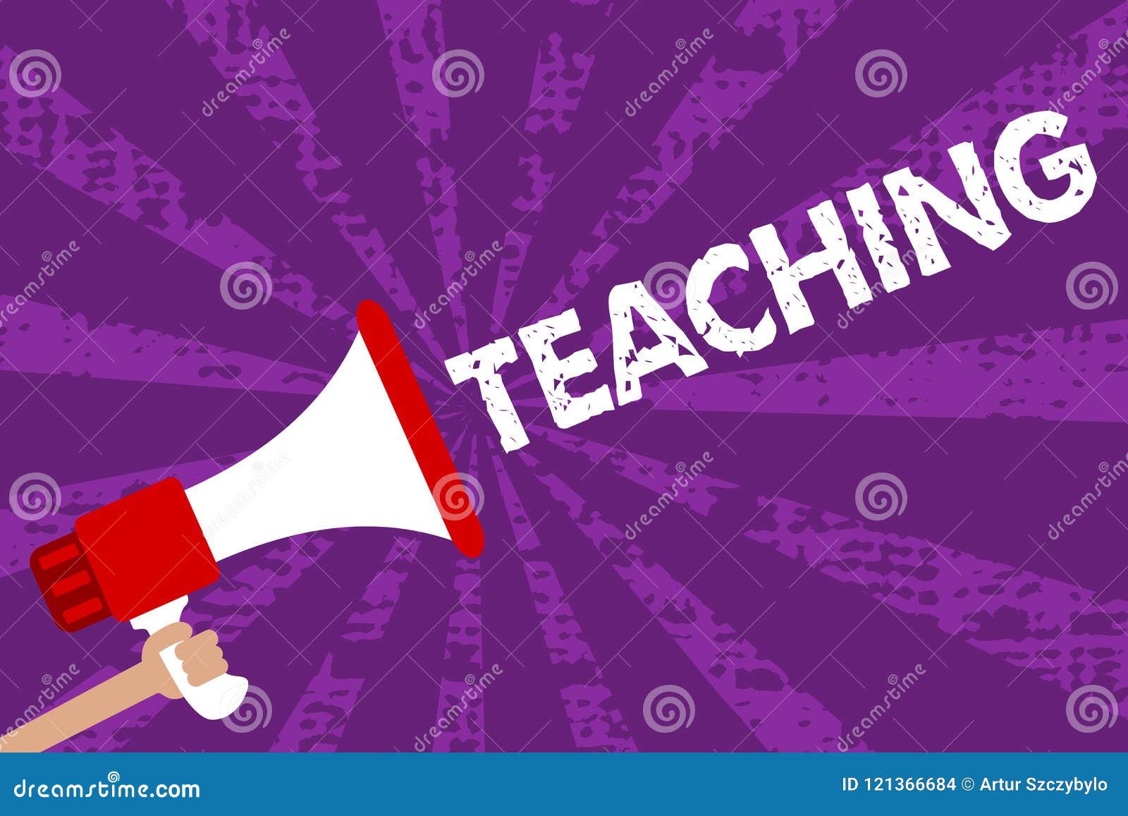 text sign showing teaching. conceptual photo act of giving information, explaining one subject to a person grunge megaphone loudsp