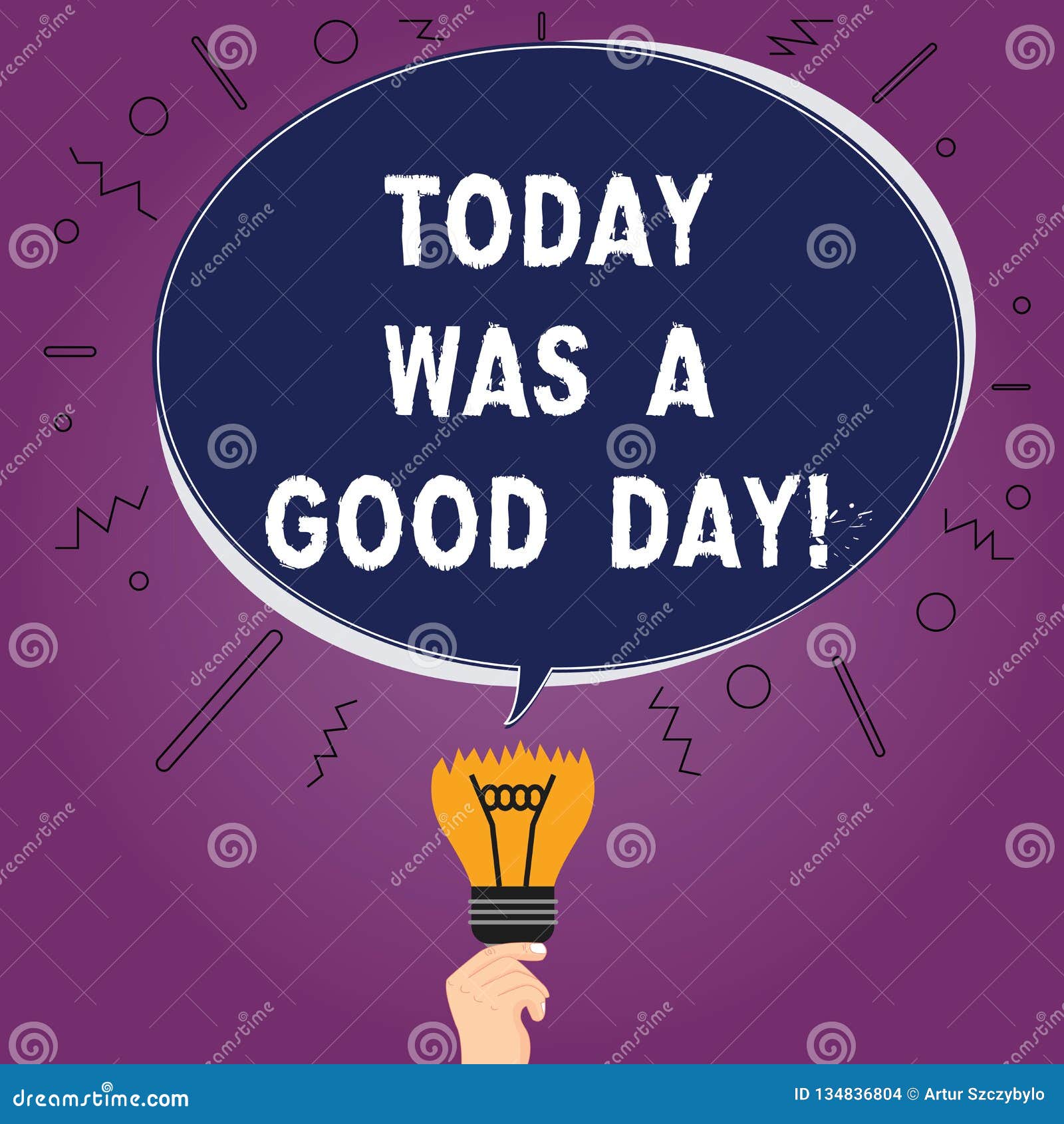 Text Sign Showing Today Was a Good Day. Conceptual Photo Enjoying the