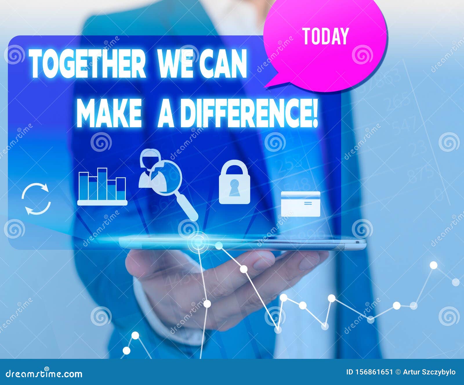 Text Sign Showing Together we Can Make a Difference. Conceptual Photo ...