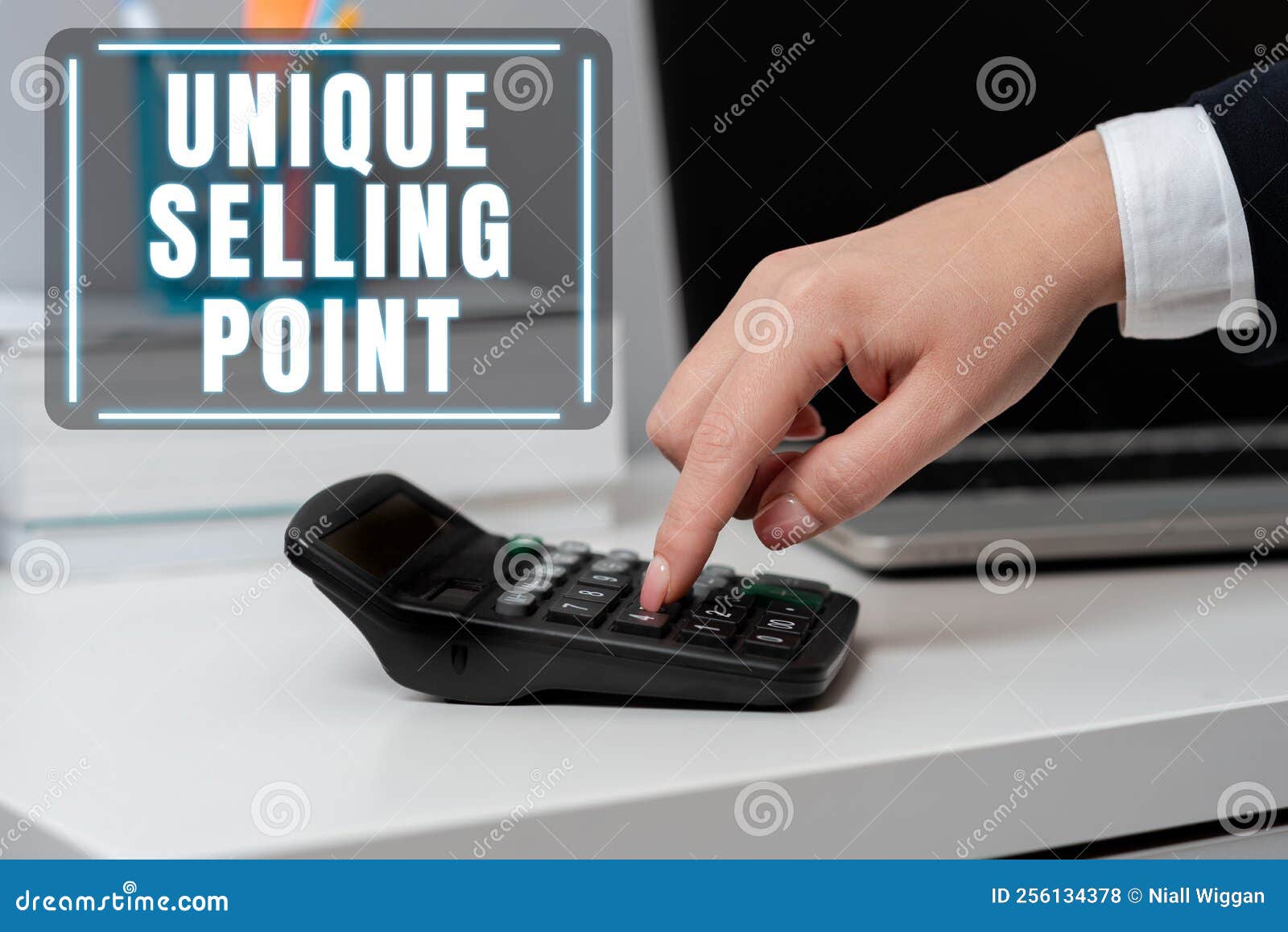 text sign showing unique selling point. business idea differentiate a product specific features and benefits