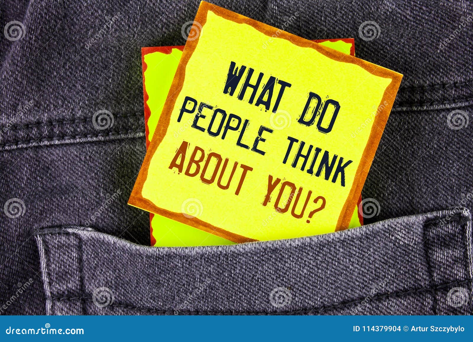 Text Sign Showing What Do People Think about You Question. Conceptual