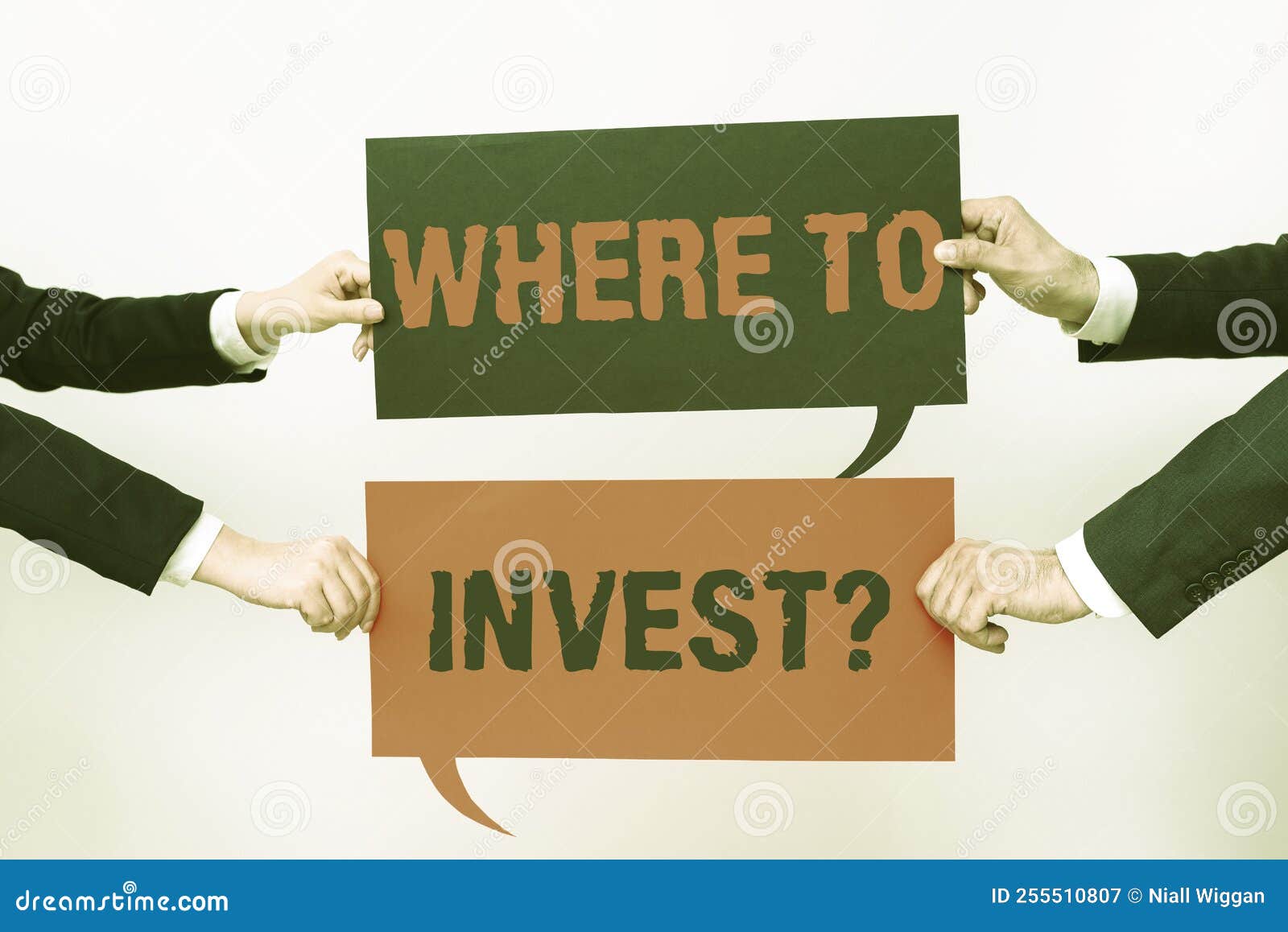 writing displaying text where to invest questionasking someone about place to put money into. business overview asking