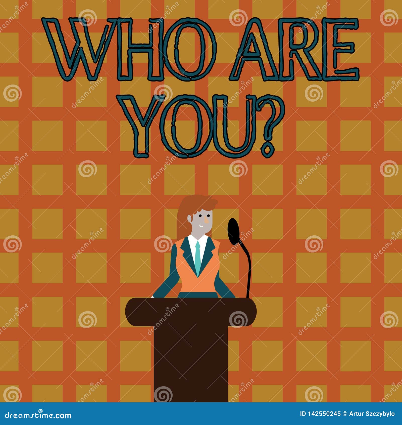 Text Sign Showing Who are You Question. Conceptual Photo Asking about