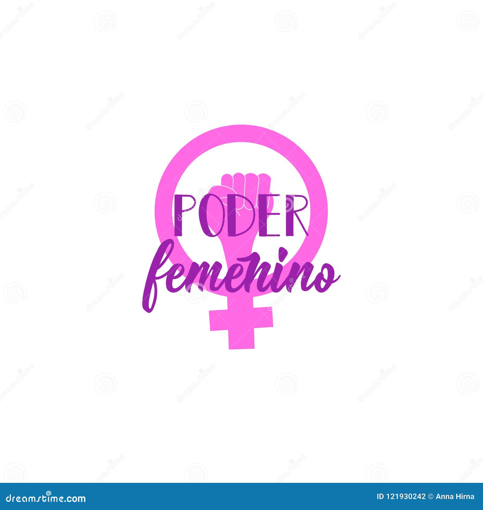 text in spanish: girl power. feminism quote, woman motivational slogan. lettering.  . poder femenino