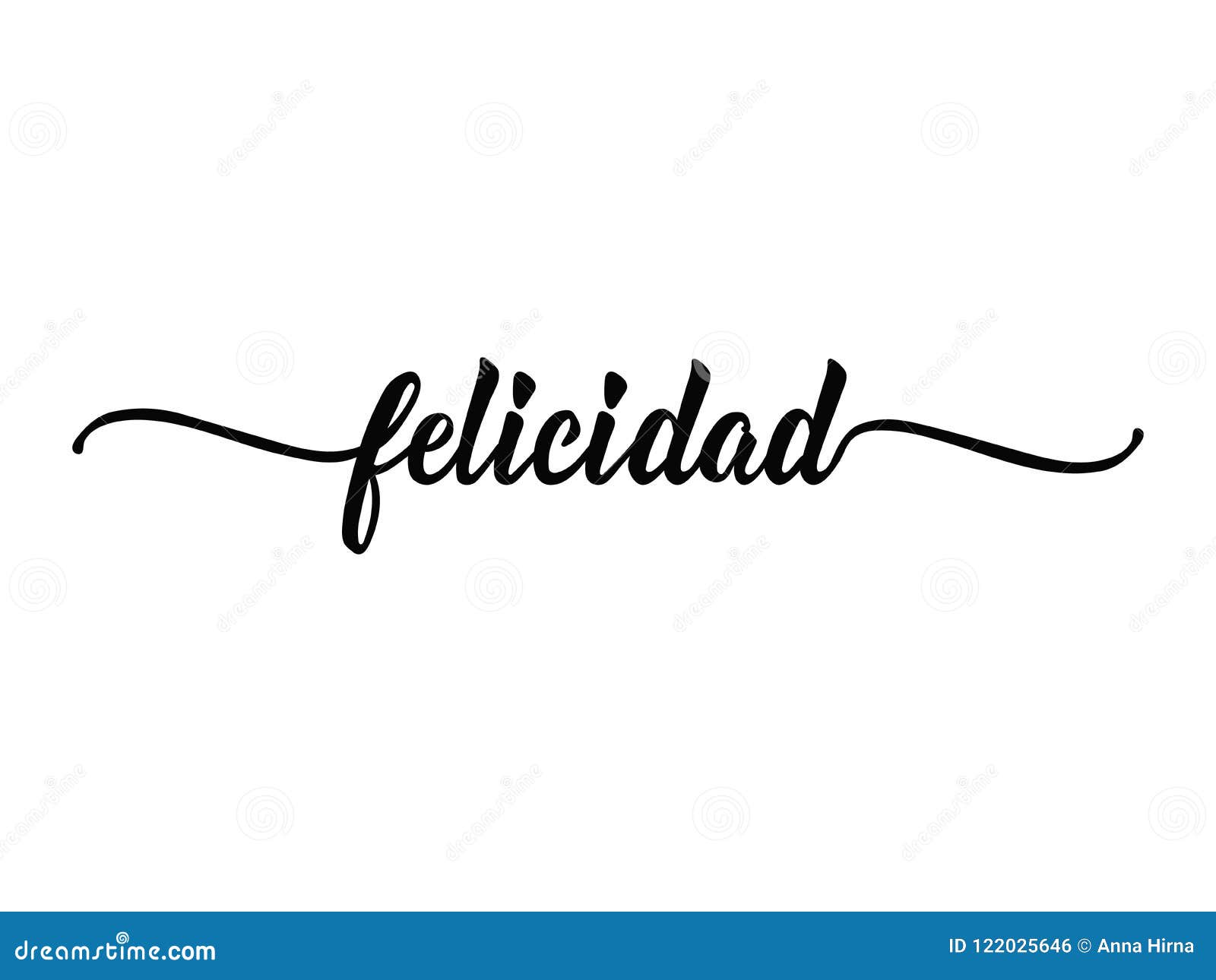 text in spanish: happiness. calligraphy  . felicidad