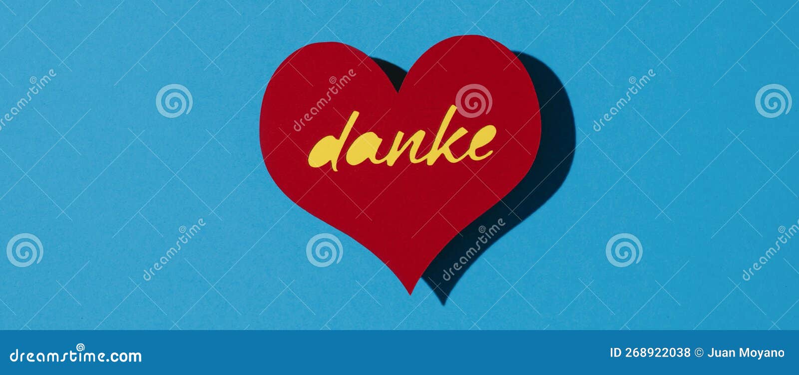 Text Thank You in German in a Heartshaped Sign Stock Photo Image of message, heart 268922038