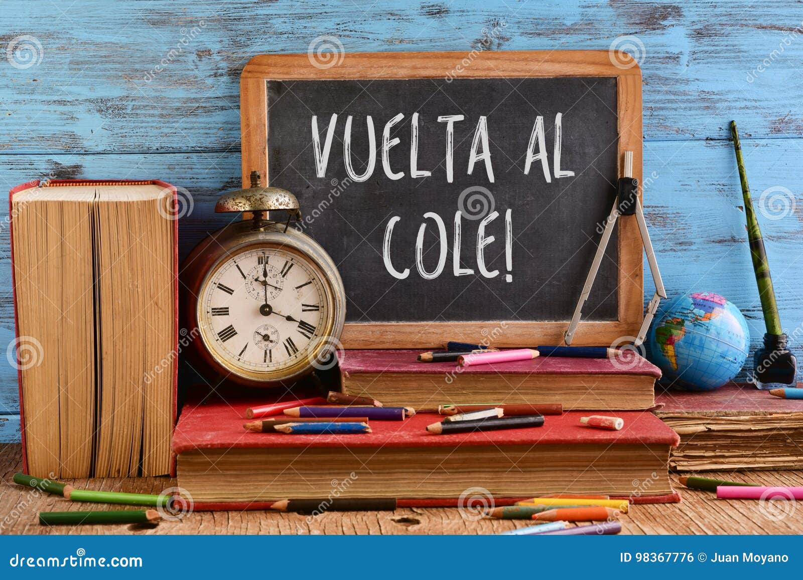 text vuelta al cole, back to school in spanish