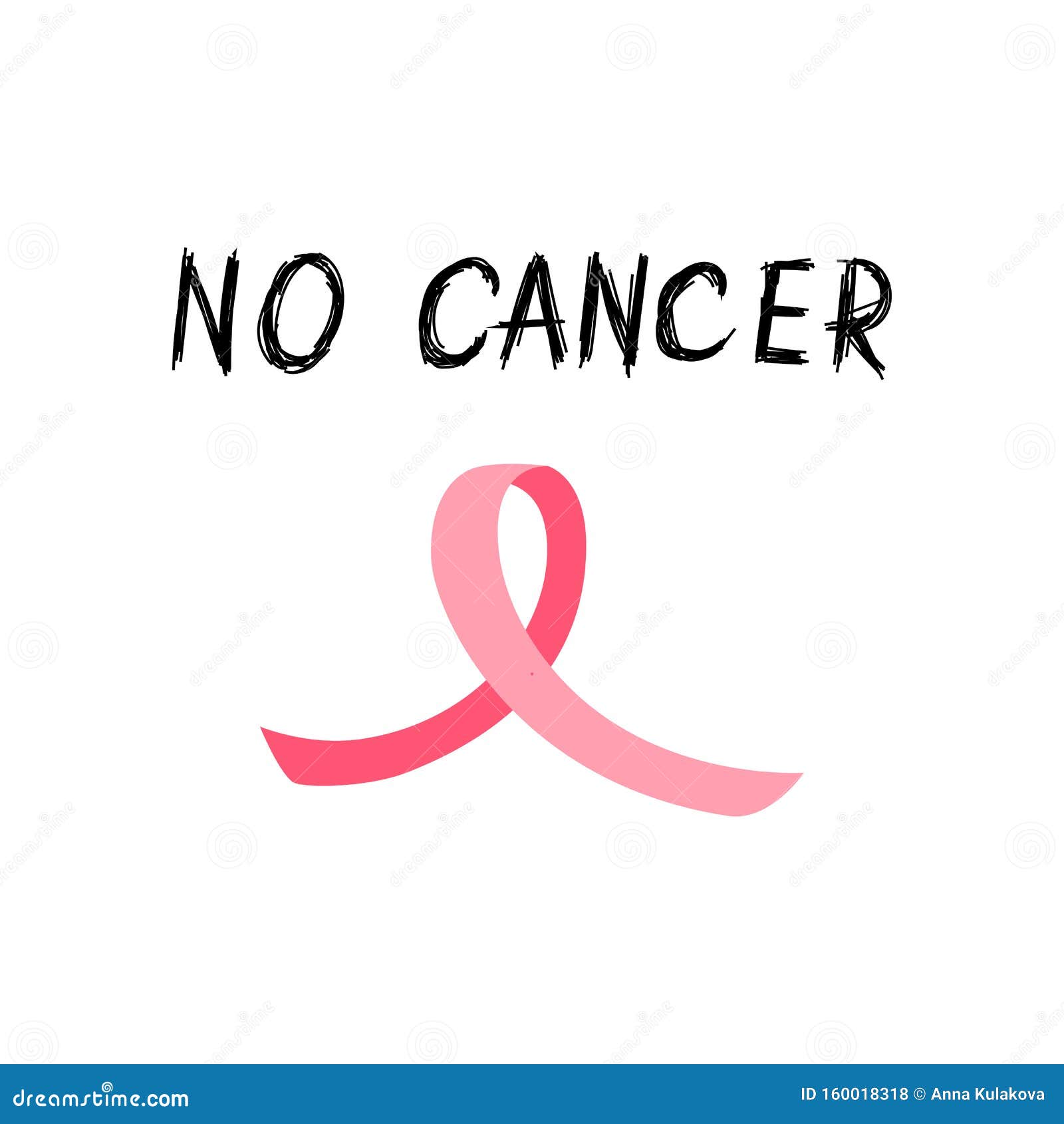 Texte A C Crit A La Main Sur Le Cancer Du Sein Citation No Cancer With Rose Ribbon Mois De Sensibilisation Aux Maladies Oncologiq Illustration De Vecteur Illustration Du Sante Medecine