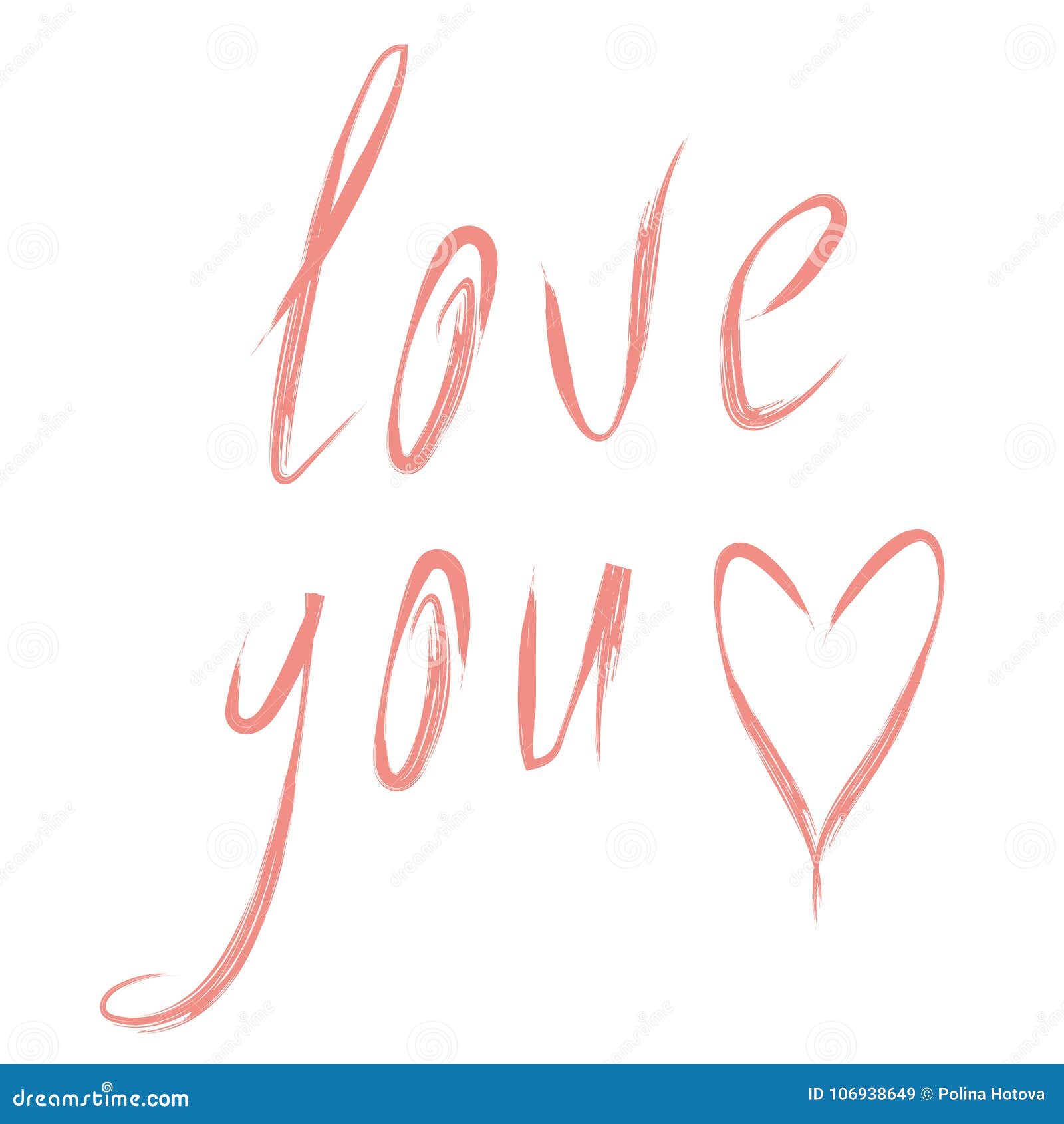 Texte Romantique De Dessin De Conception Pour Le Coeur D Amour Illustration De Vecteur Illustration Du Coeur Salutation