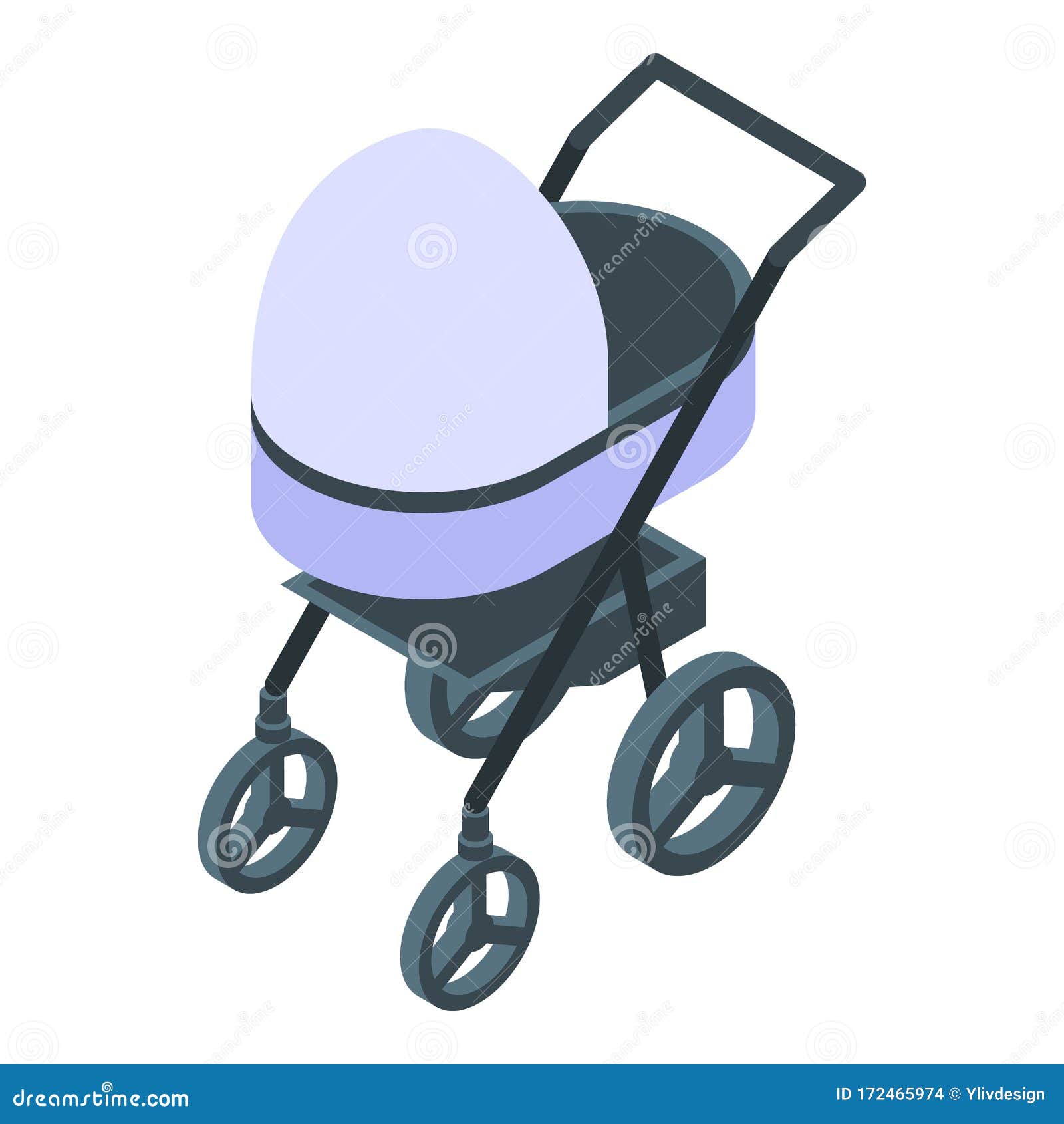 Download Textile Baby Pram Icon, Isometric Style Stock Vector ...