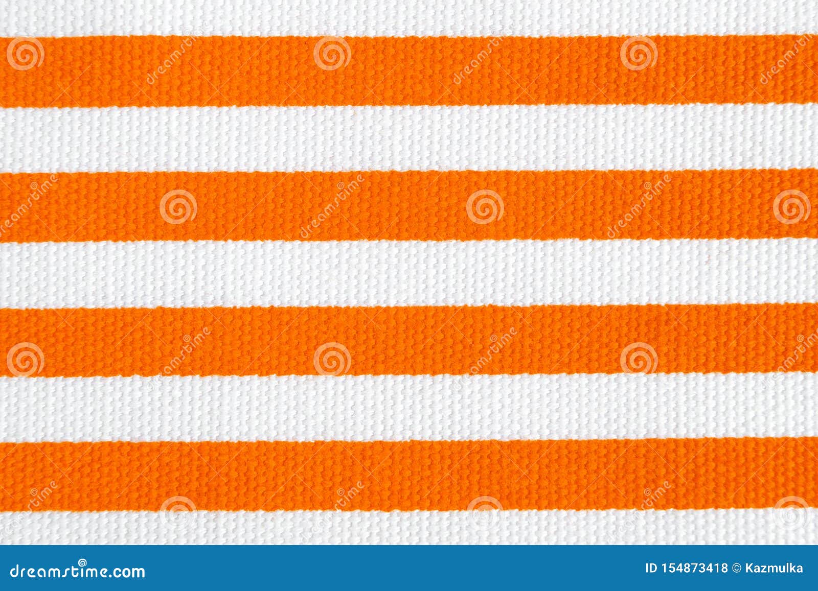 Textile Background with Orange and White Stripes. Fabric Texture Stock