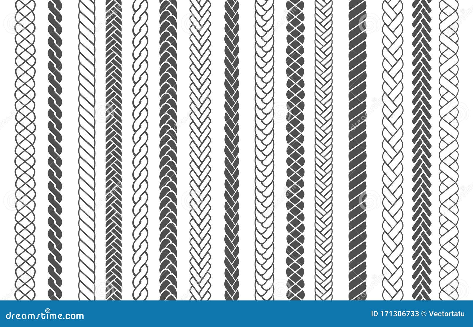 Textile braids patterns stock vector. Illustration of braiding