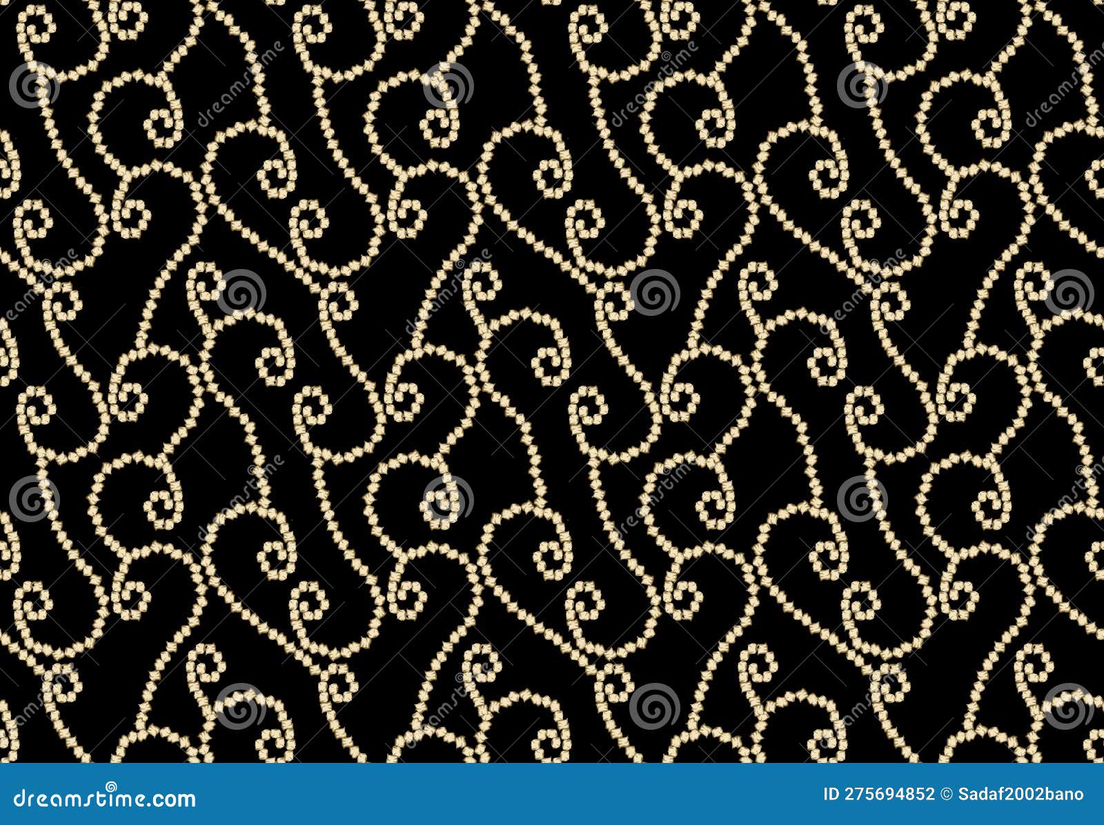 Textile Chunri Pattern Black and White Stock Illustration