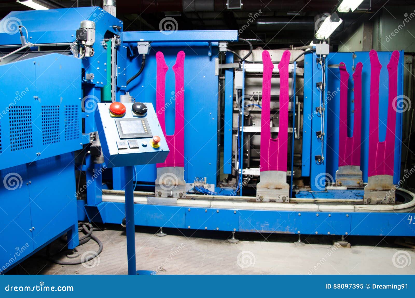 Textile Fabric Manufacturing Machines In Work Stock Image Image Of