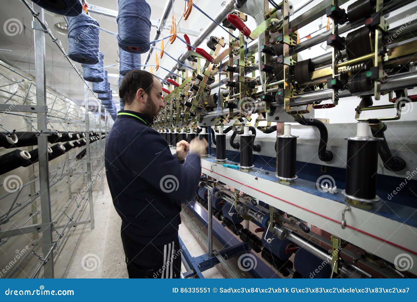 Textile Fabric Ä°n Turkey. editorial photo. Image of machine 86335551