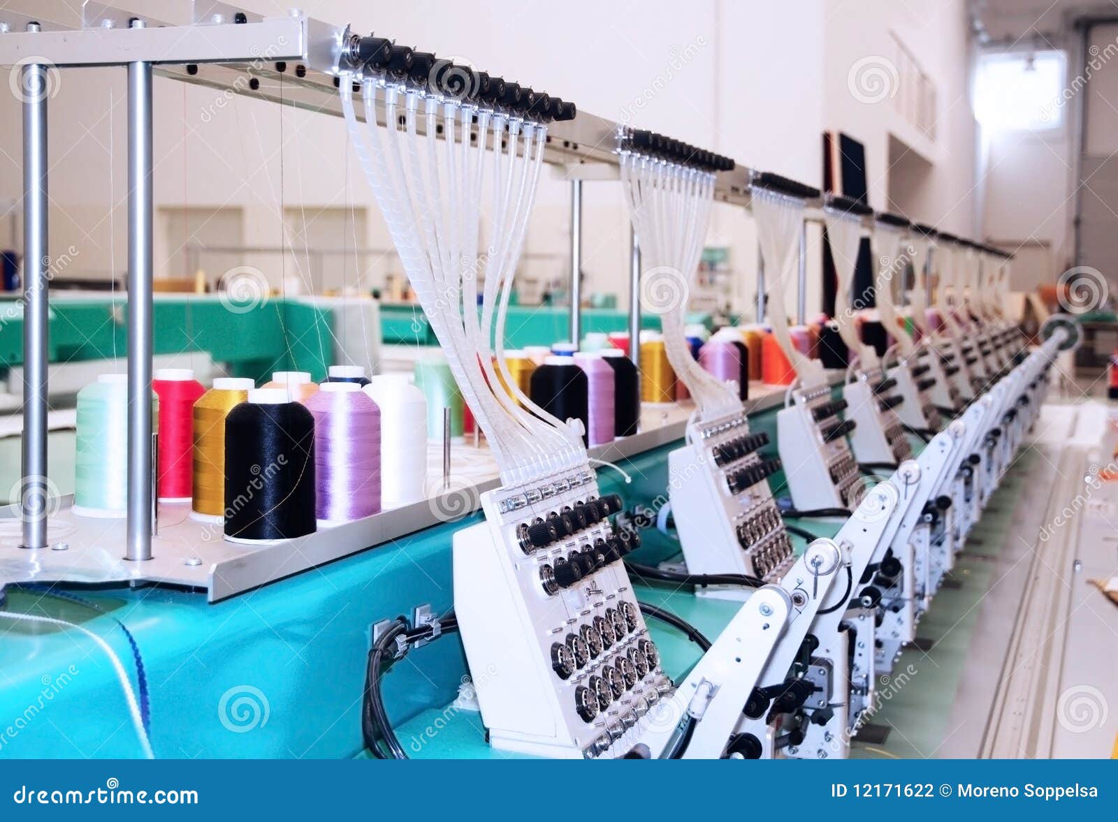 Textile Industrial Embroidery Machine Stock Photo Image of cotton