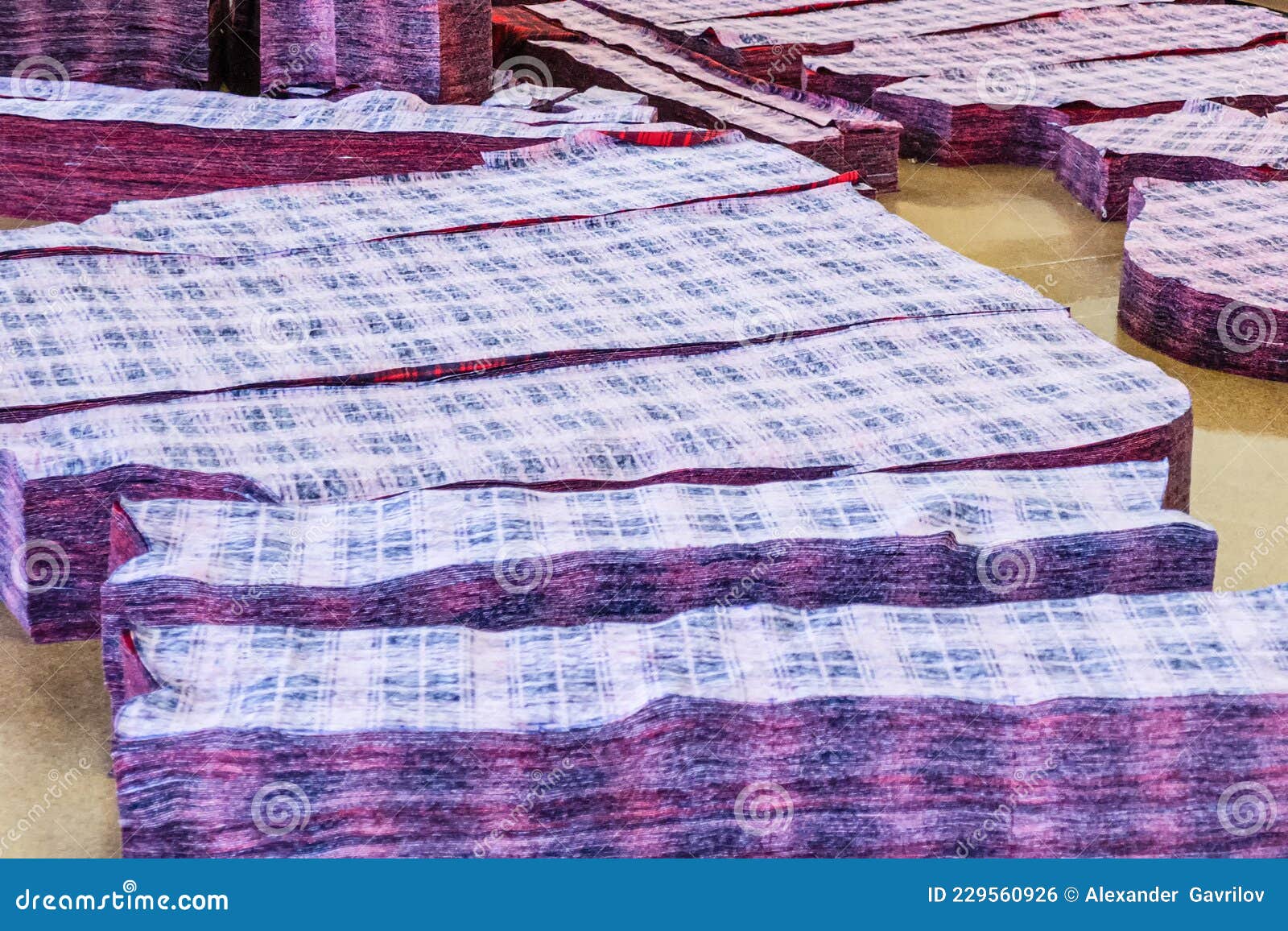 Textile Industry, Clothing Production and Fabric Cutting Stock Photo