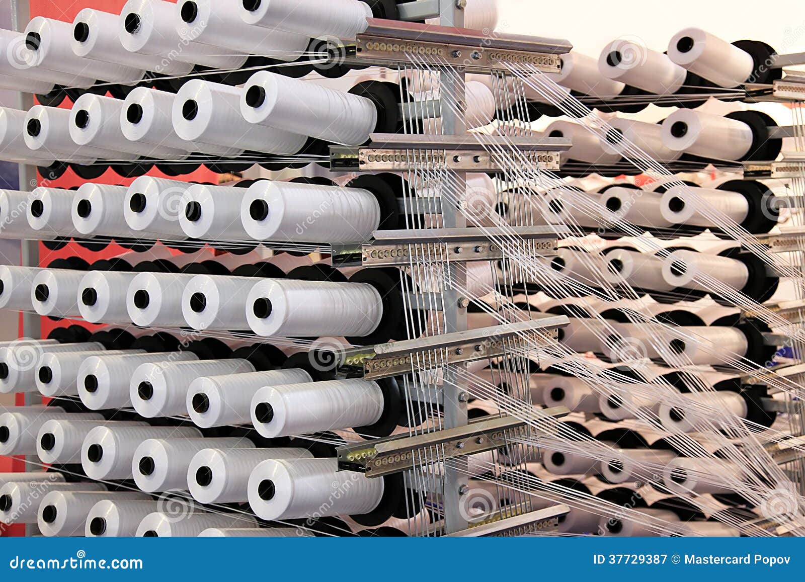 Yarn Warping Machine In A Textile Weaving Factory Stock Photo, Picture and  Royalty Free Image. Image 12753807.