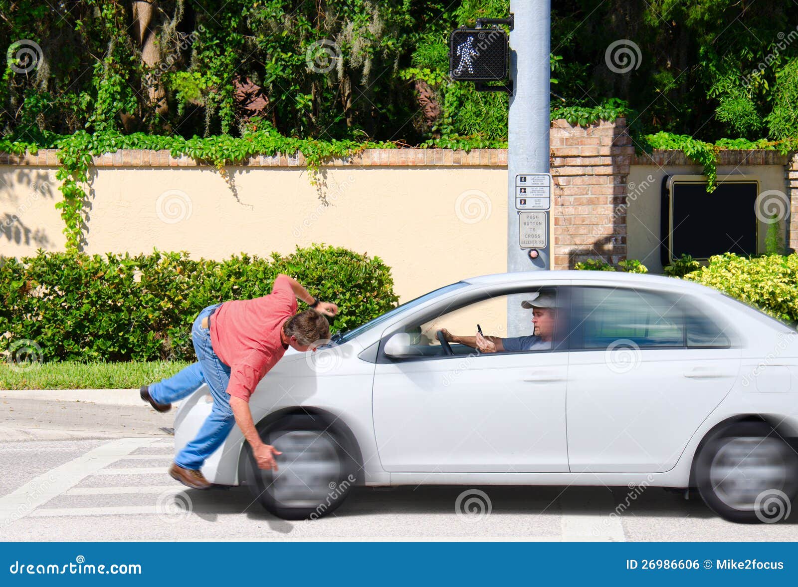 texting while driving accident hitting pedestrian