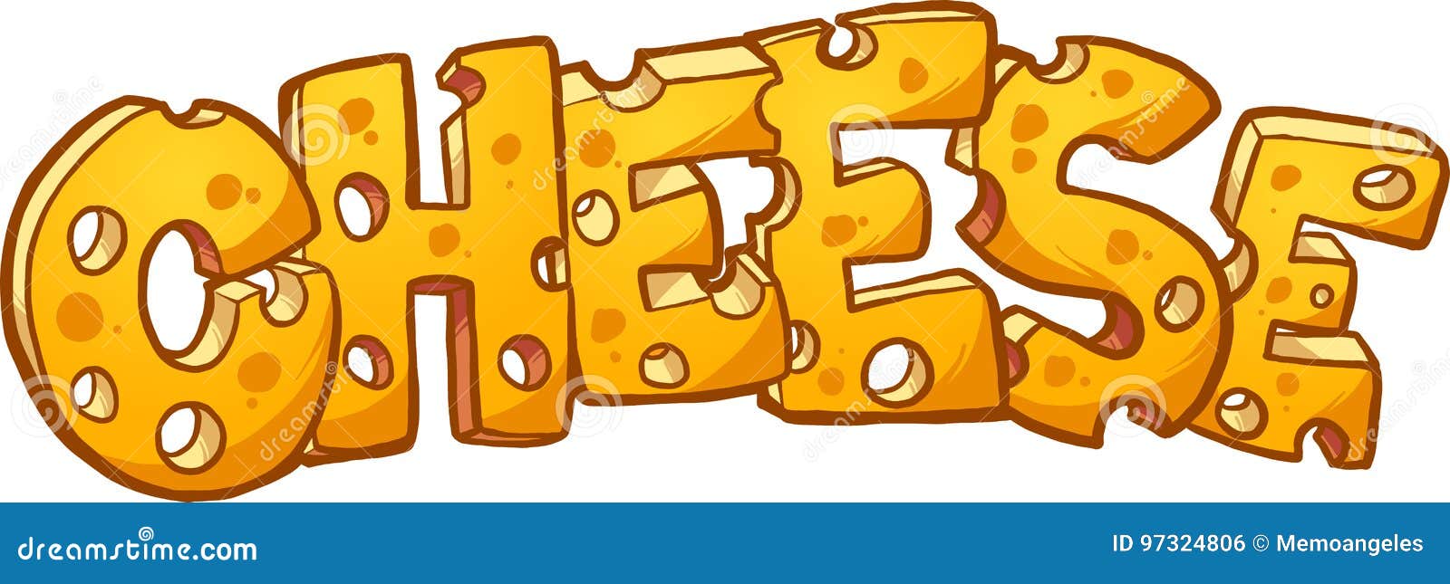 Texto del queso ilustración del vector. Ilustración de vector 97324806