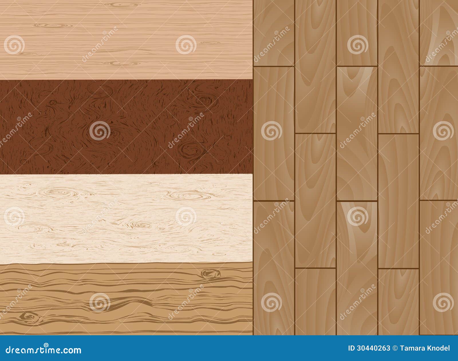Textura de madera. Sistema de madera de la colección de la textura del vector