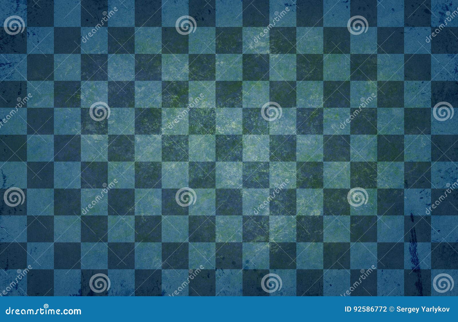 fundo de diamante de tabuleiro de xadrez retrô azul amarelo