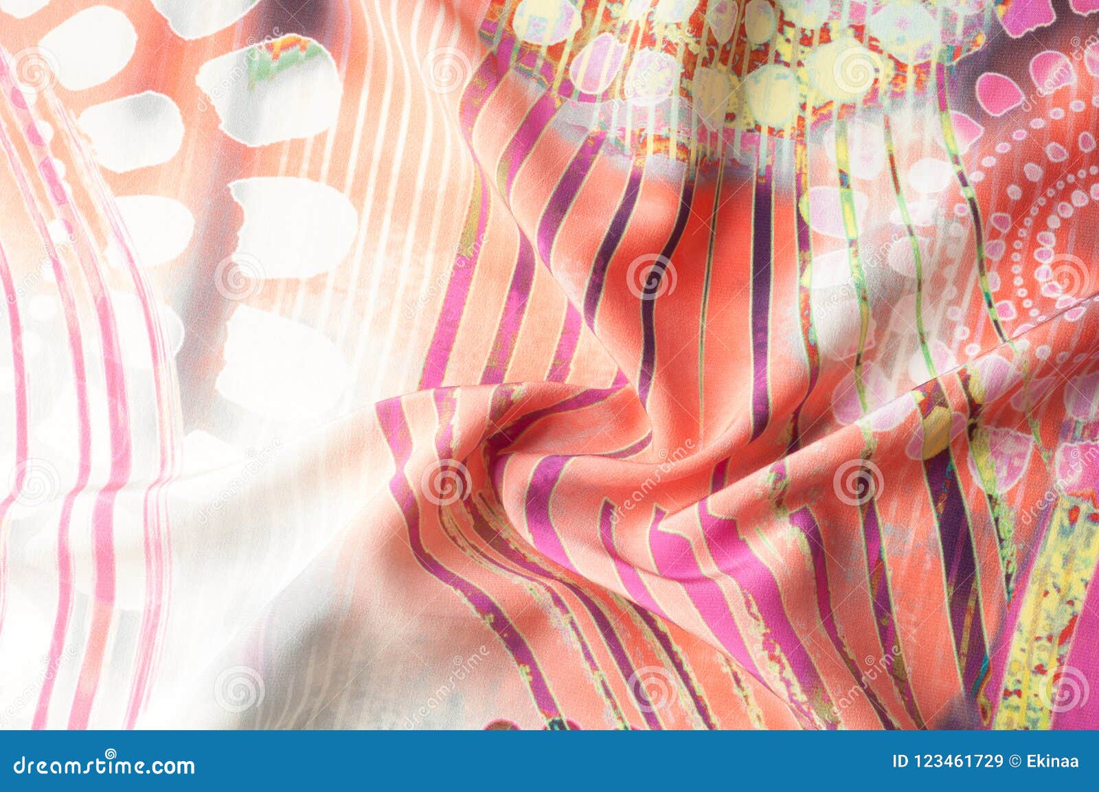 Texture Background Image Silk Fabric With Abstract Pattern Col