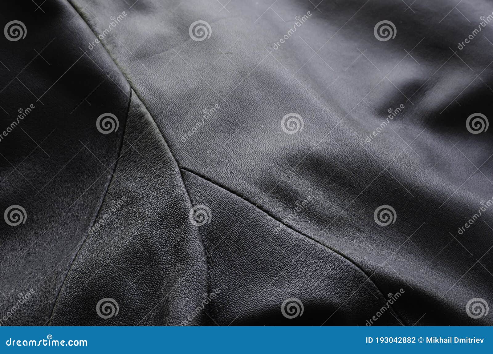 The Texture of a Black Leather Jacket Stock Photo - Image of cowhide ...