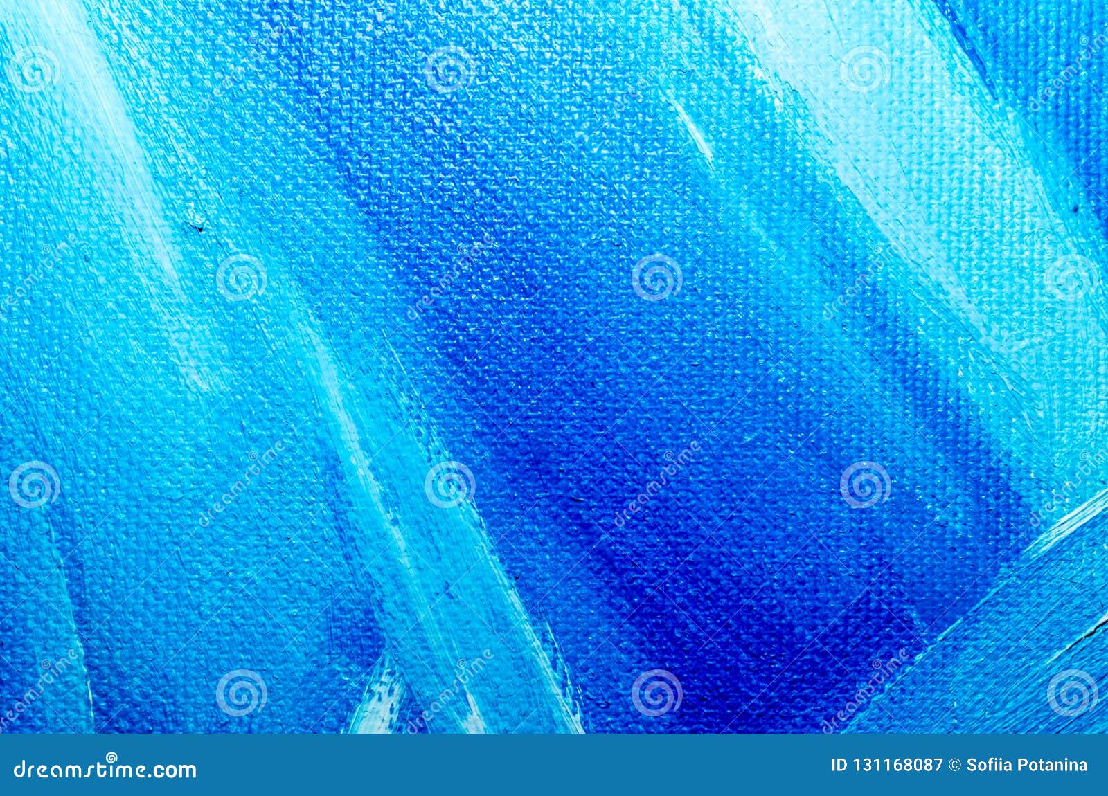 Texture Blue Oil Paint on Canvas Macro Closeup Stock Image Image of