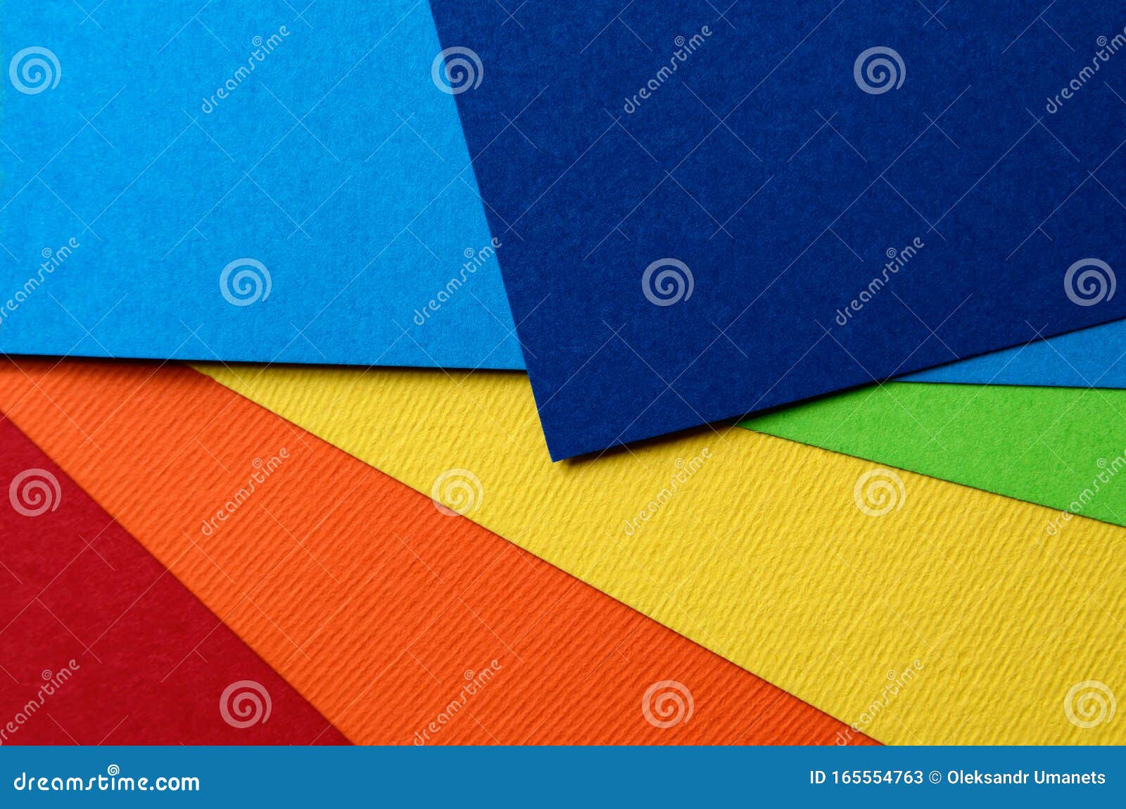Texture of Bright Sheets of Color Cardboard Closeup Stock Image Image