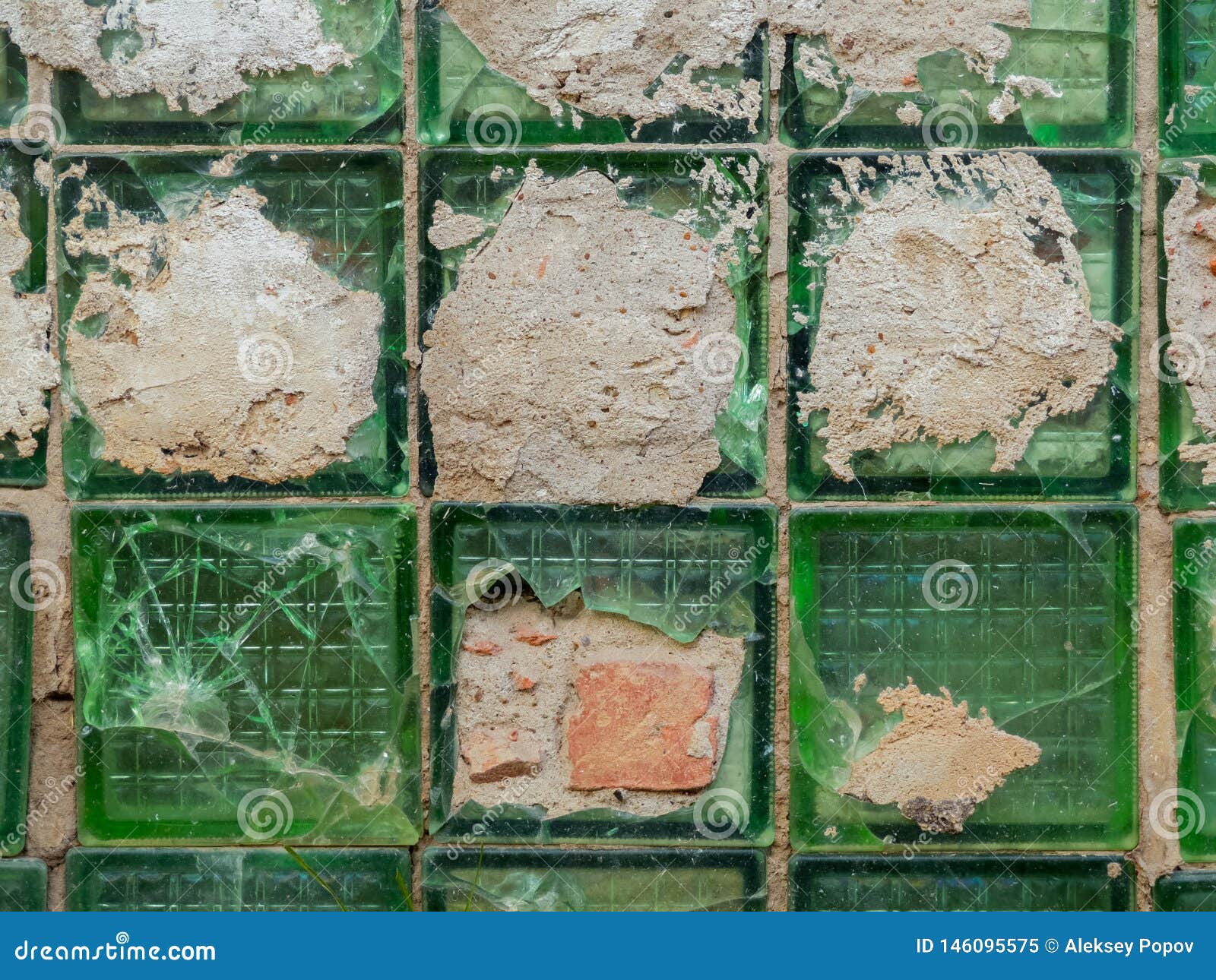 Texture Broken Glass Blocks Stock Image Image of hole, damaged 146095575