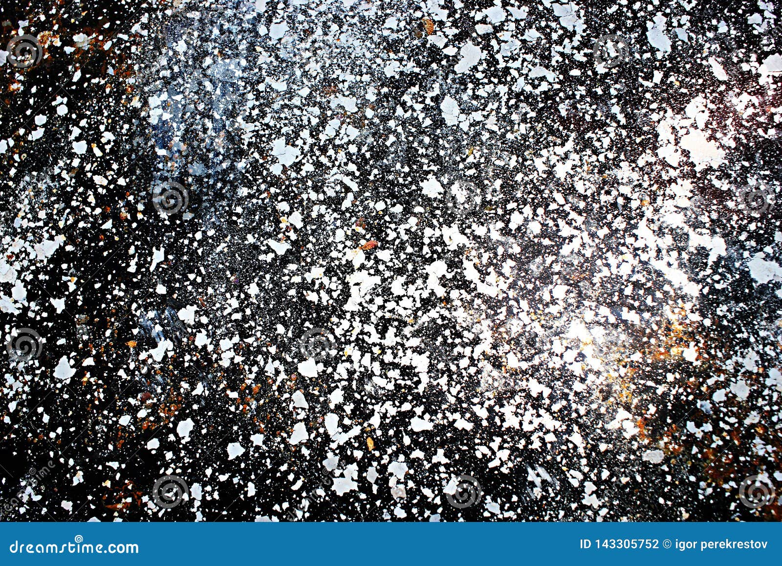 Texture of Burnt Paint on Metal, after a Car Fire Stock Photo Image