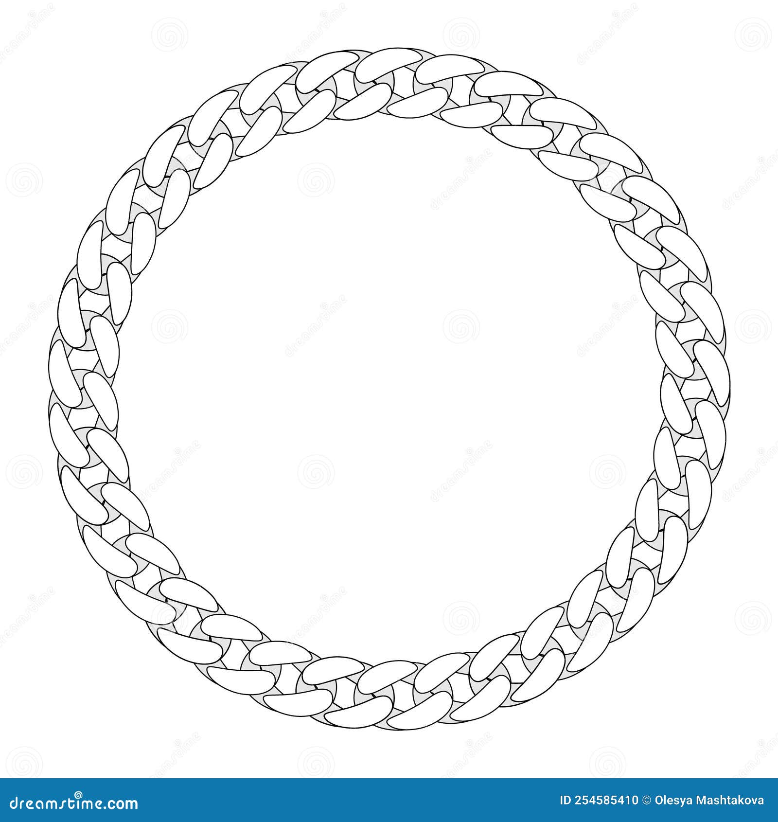 Texture Chain Round Frame. Circle Border Chains Stock Vector Texture Chain Round Frame. Circle Border Chains Stock Vector