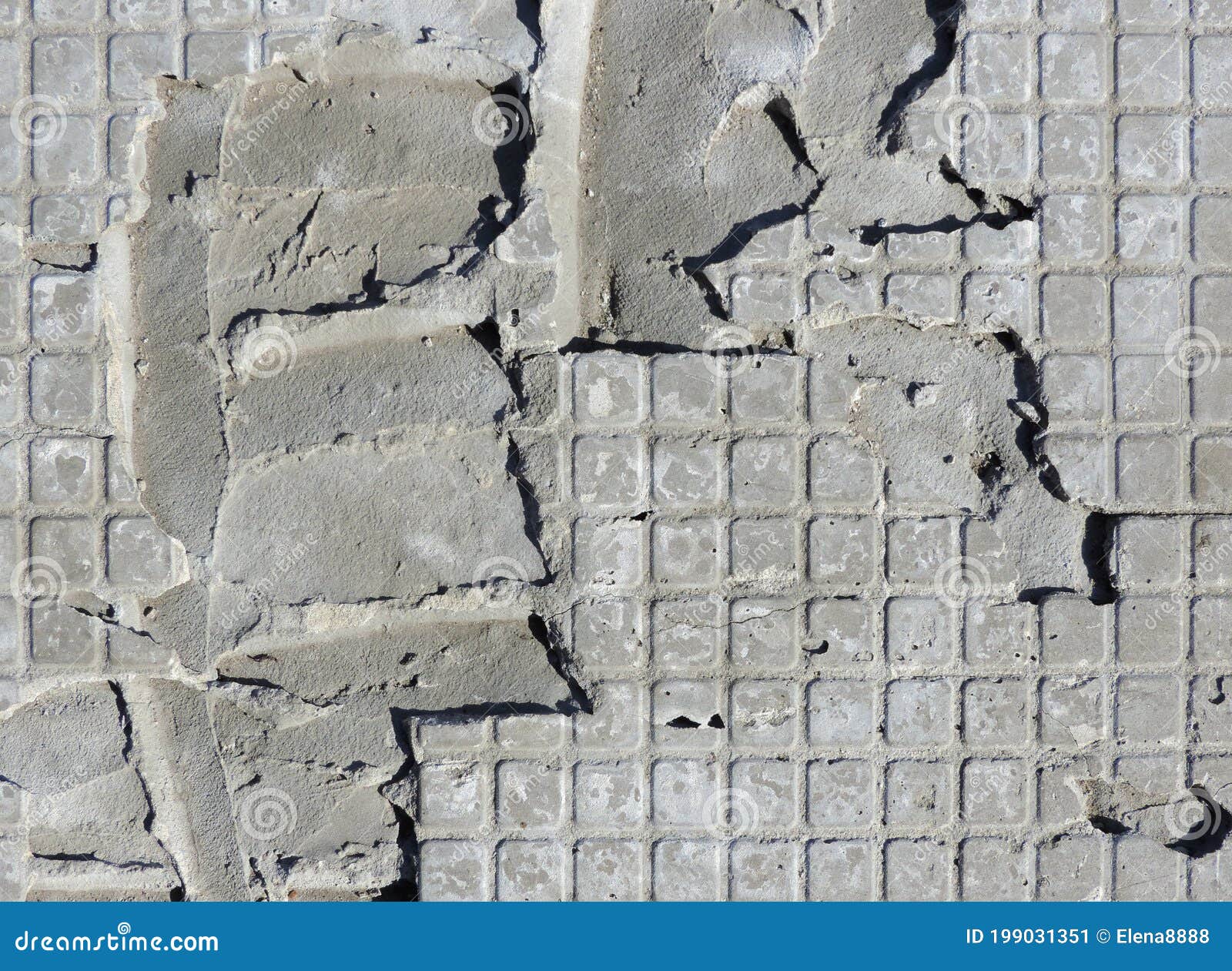 Texture of Concrete after Falling Off Tiles Texture of Cement Stock