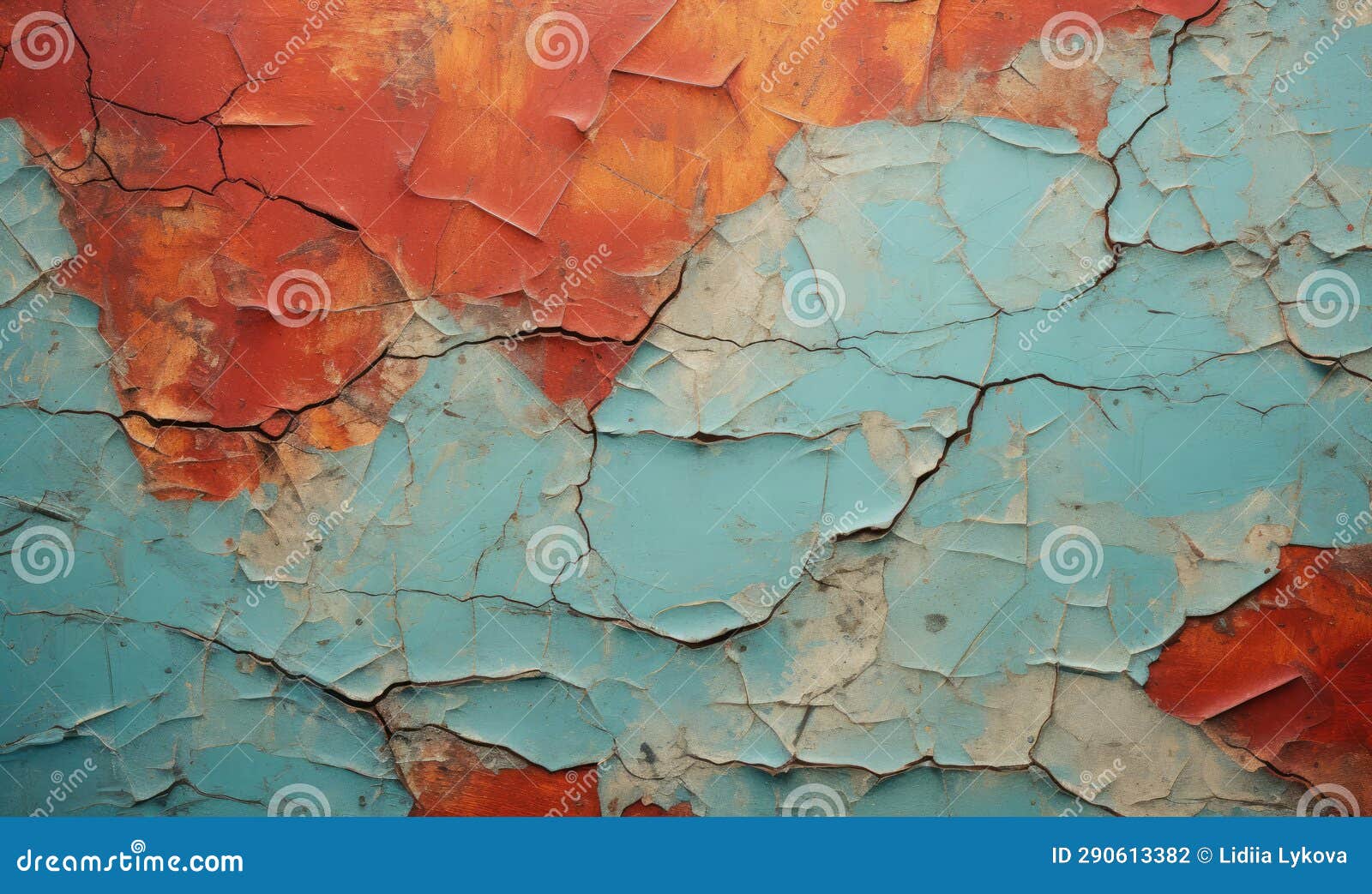 Texture of Cracked Paint. Dried Oil Paint Color. Created with AI Tools