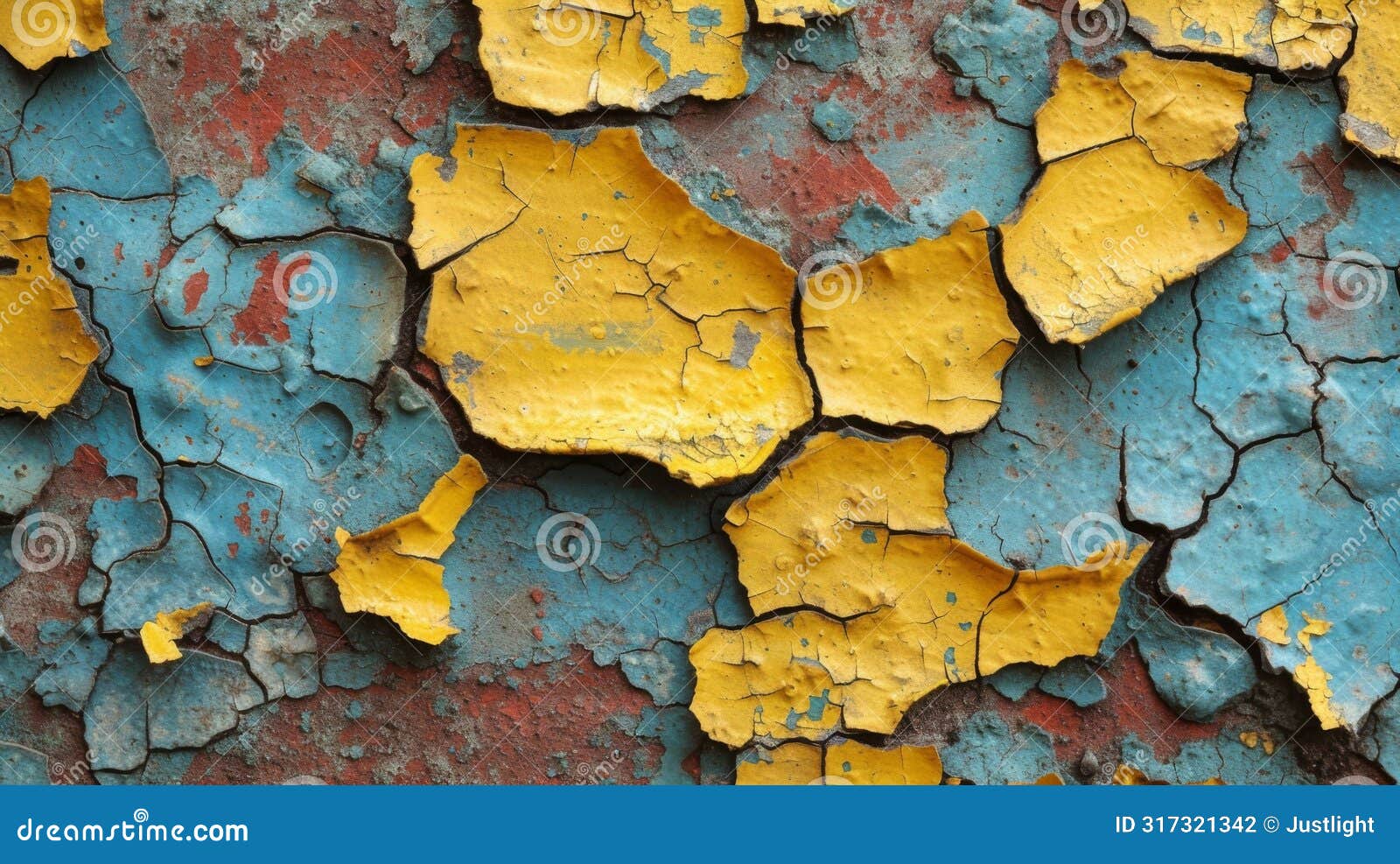 texture of drying paint showing the formation of small cracks and wrinkles as it dries