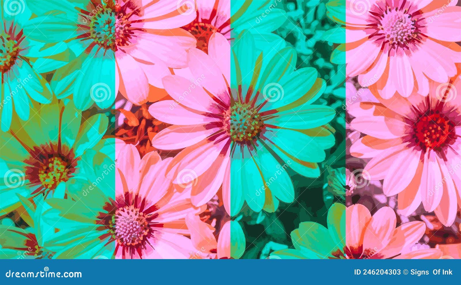 Watercolor Flower Aesthetic Wallpapers Stock Image - Image of element,  design: 246204303