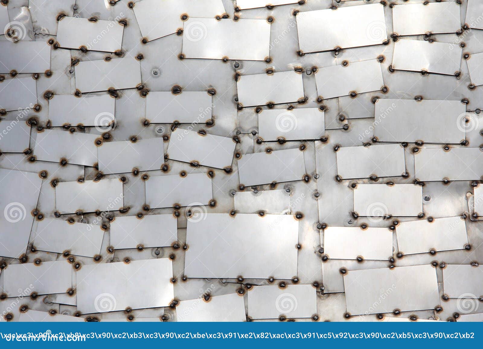 Wall with rivets five stock image. Image of metal, texture - 153236319