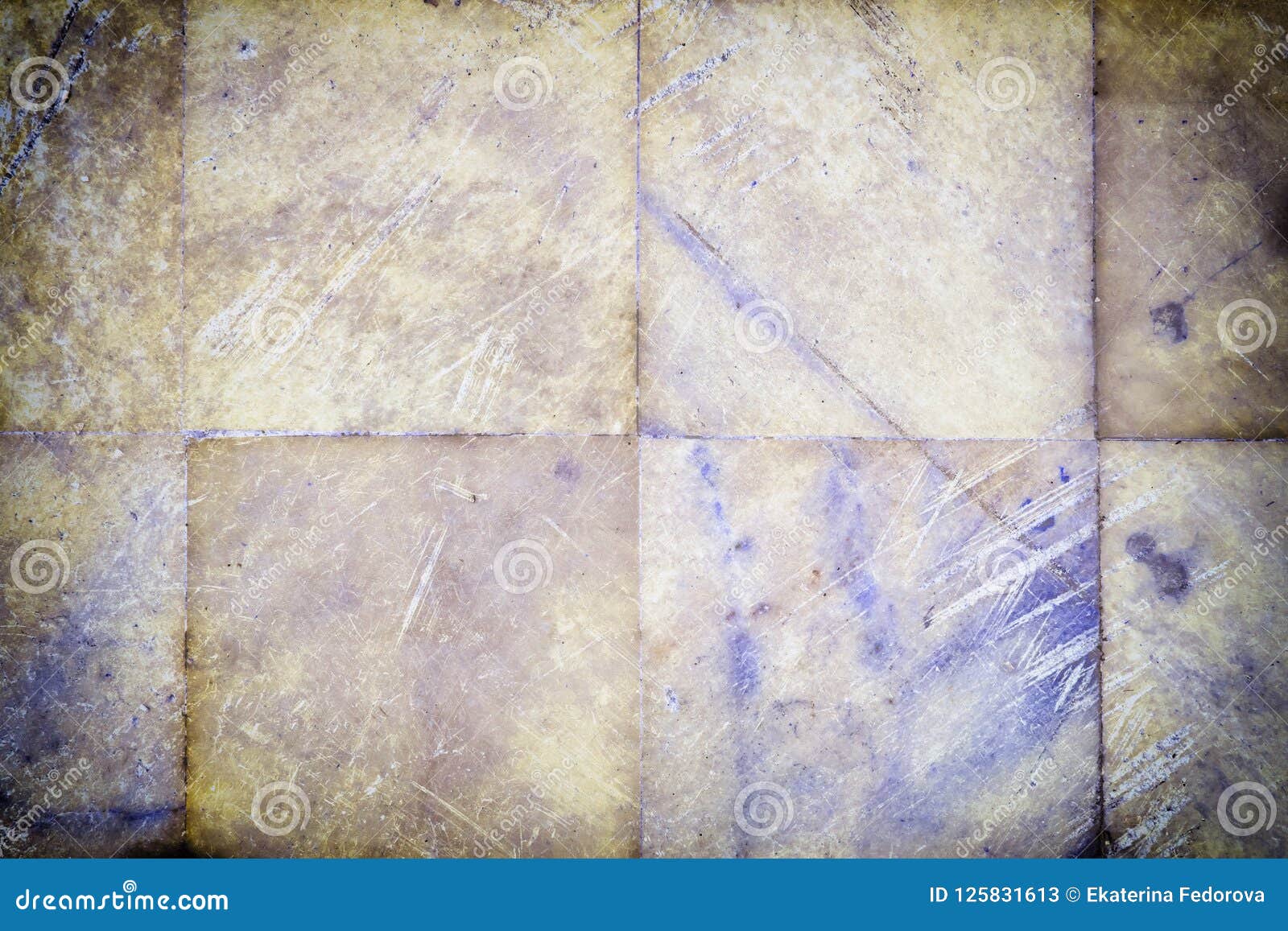 Texture of Old, Scratched Slabs Closeup. Wall with Tiles of Marble