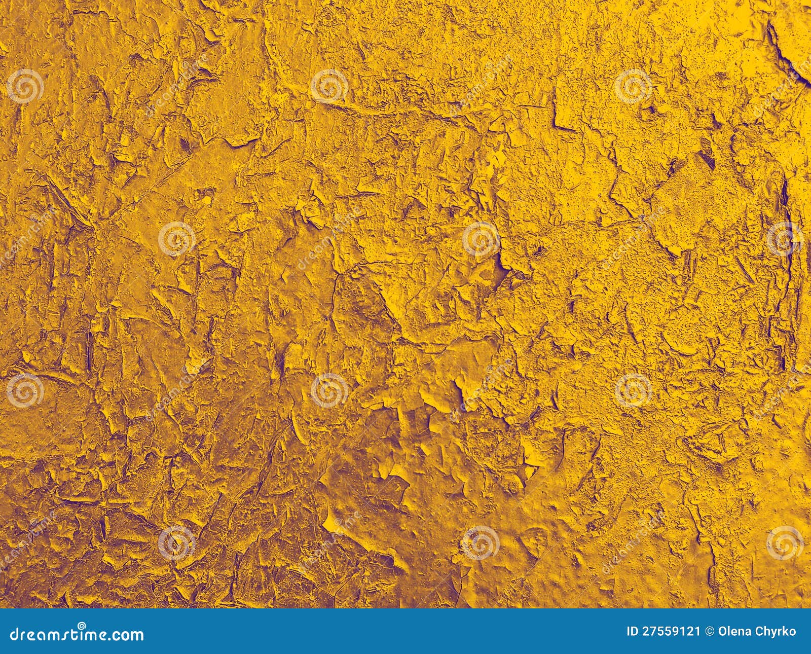 Texture of Old Wall with a Cracked Golden Paint. Stock Image Image of