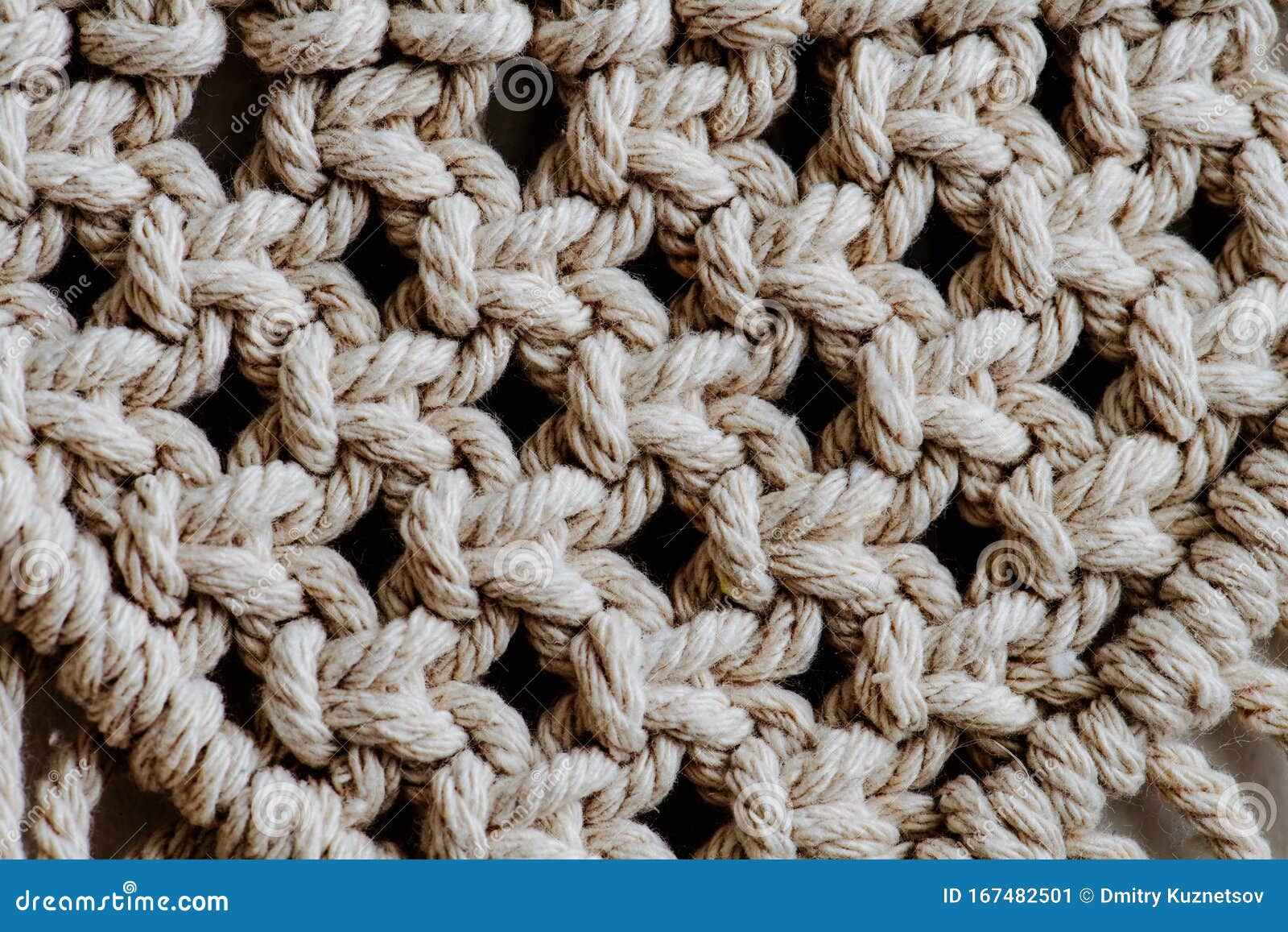 Texture of Open-weaved Macrame Tapestry Up Close. Knots and Ropes in a  Pattern Stock Image - Image of craft, closeup: 167482501