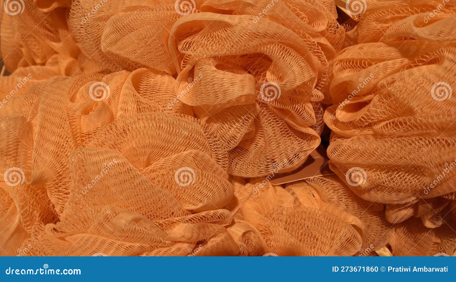 Texture of Orange Shower Puff Stock Photo Image of sponge, clean