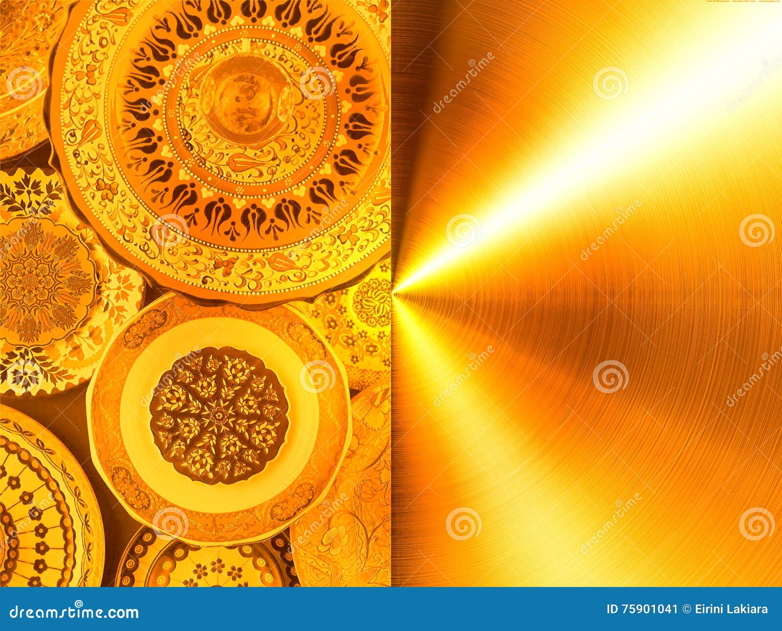 Texture, Painted Plates Gold Stock Image Image of lifestyles