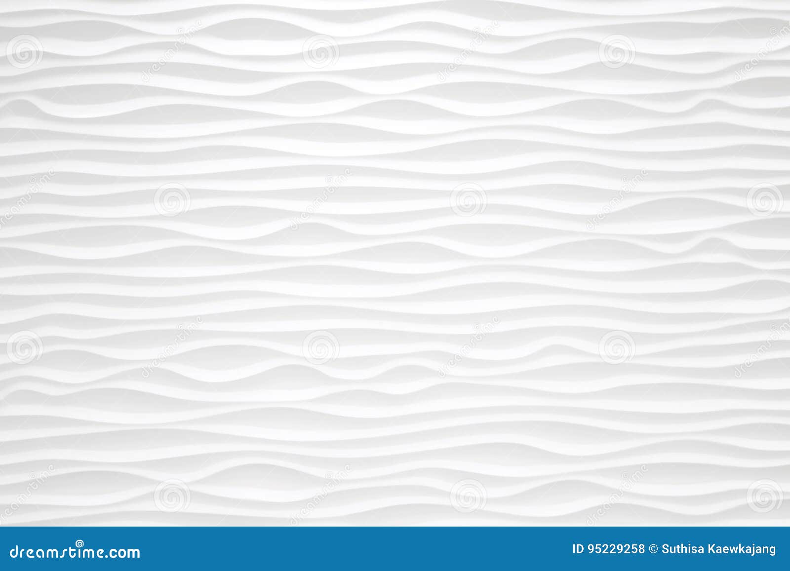 Texture Pattern of Modern White Seamless Wave Wall for Backgroun Stock